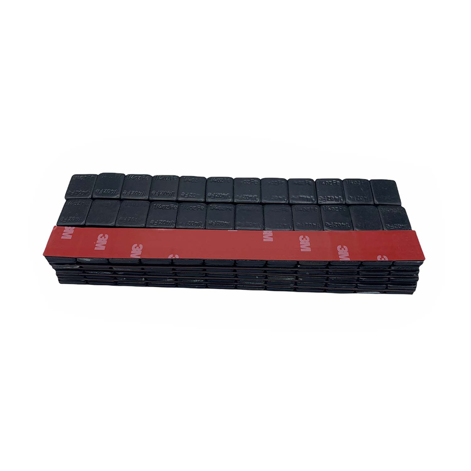 Stick-On Wheel Weights Black Coated - 0.25 oz Increments with 3M Adhesive Tape