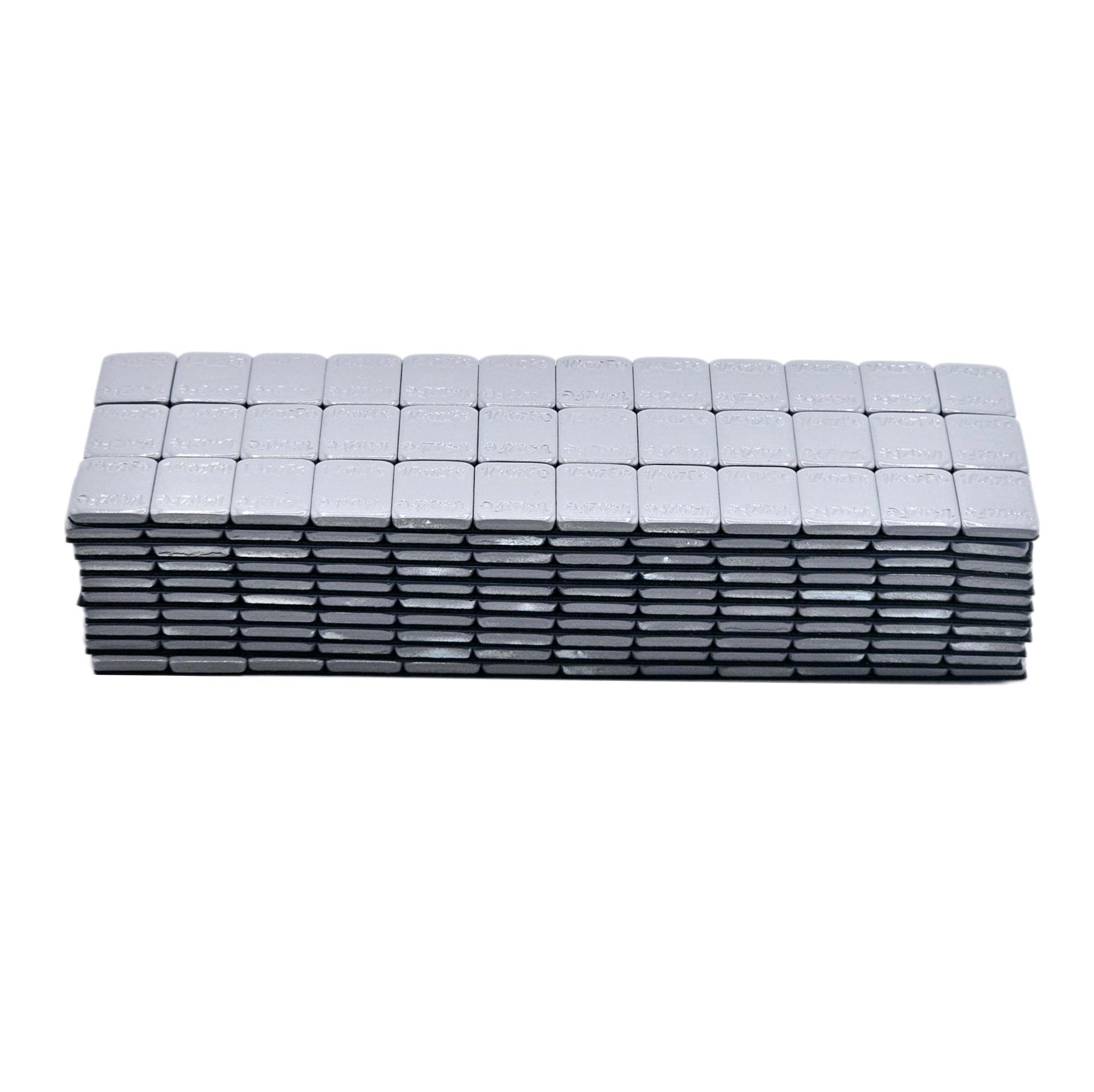 Stick-On Wheel Weights Gray Coated - 0.25 oz Increments with Blue Adhesive Tape