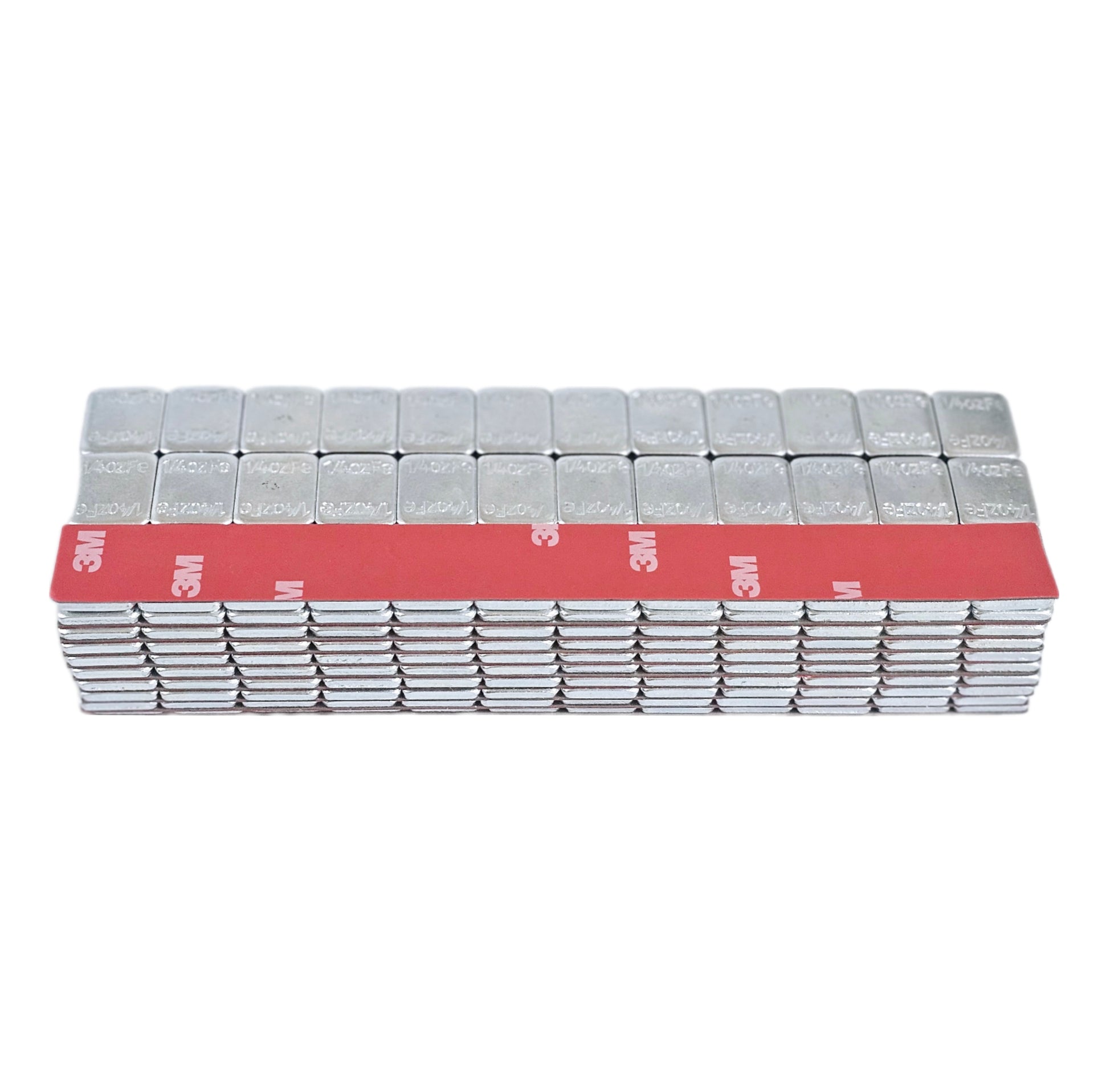 Stick-On Wheel Weights Zinc Coated - 0.25 oz Increments with 3M Adhesive Tape