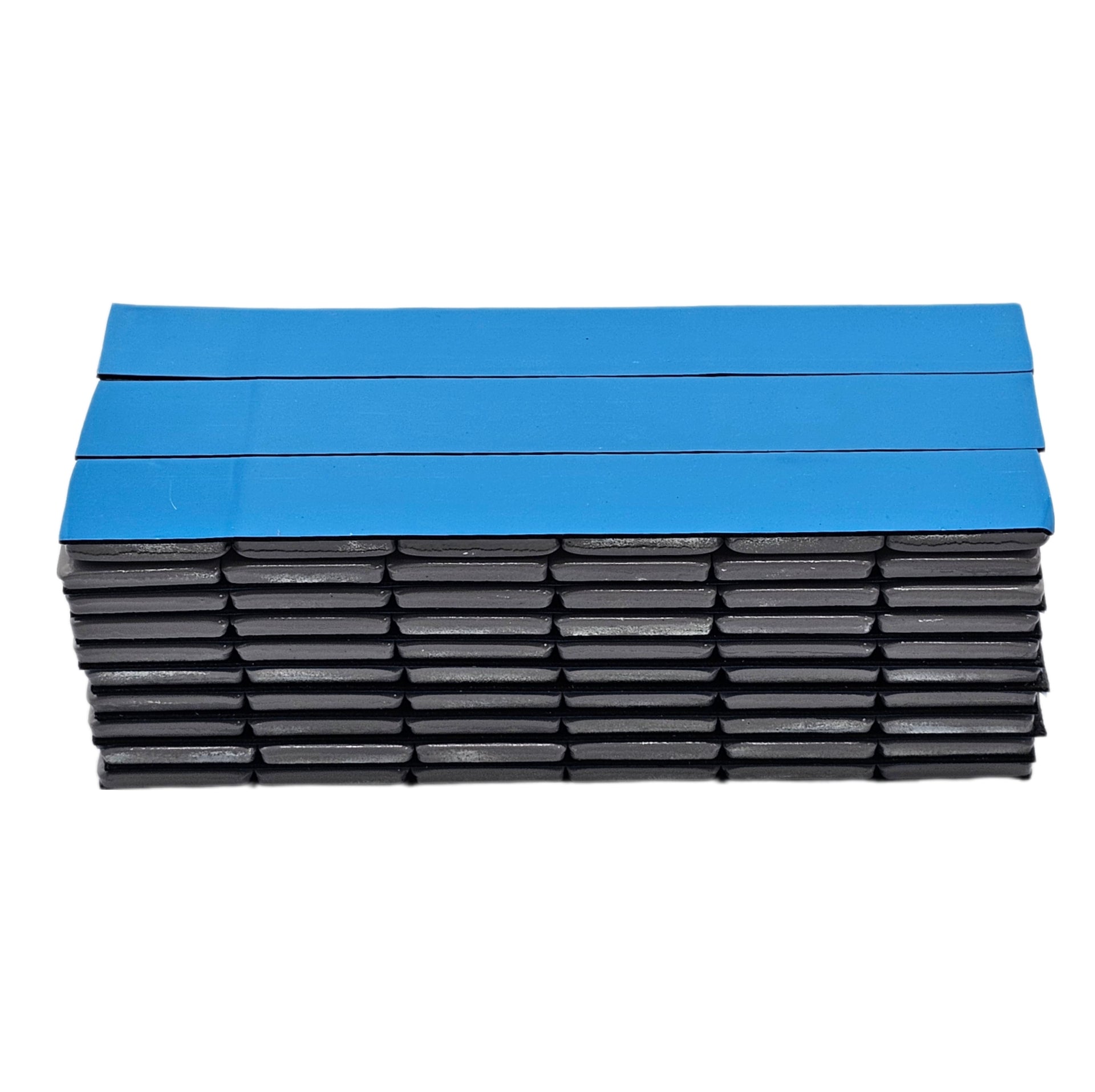 Stick-On Wheel Weights Gray Coated - 0.50 oz Increments with Blue Adhesive Tape
