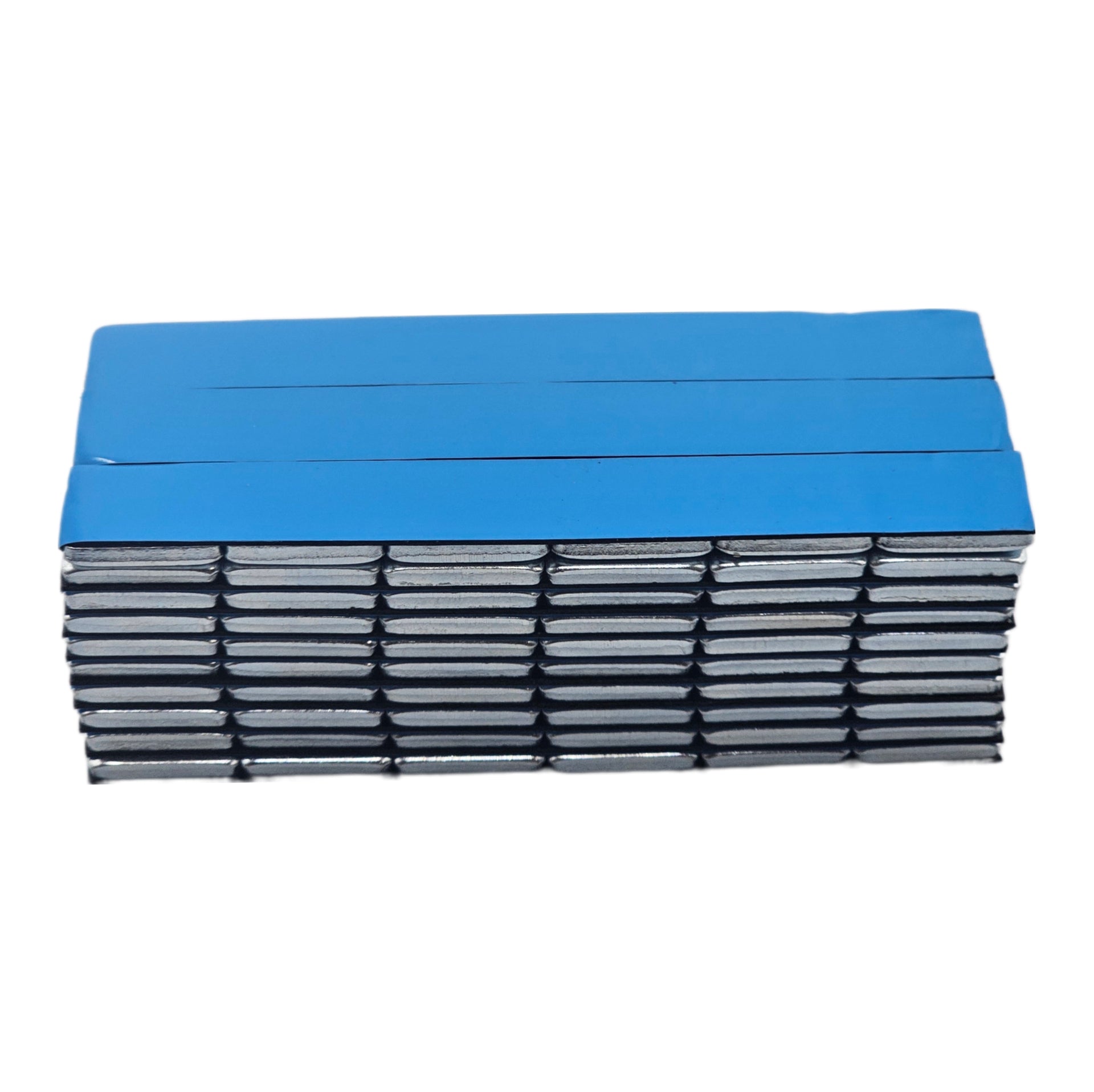 Stick-On Wheel Weights Zinc Coated - 0.50 oz Increments with Blue Adhesive Tape