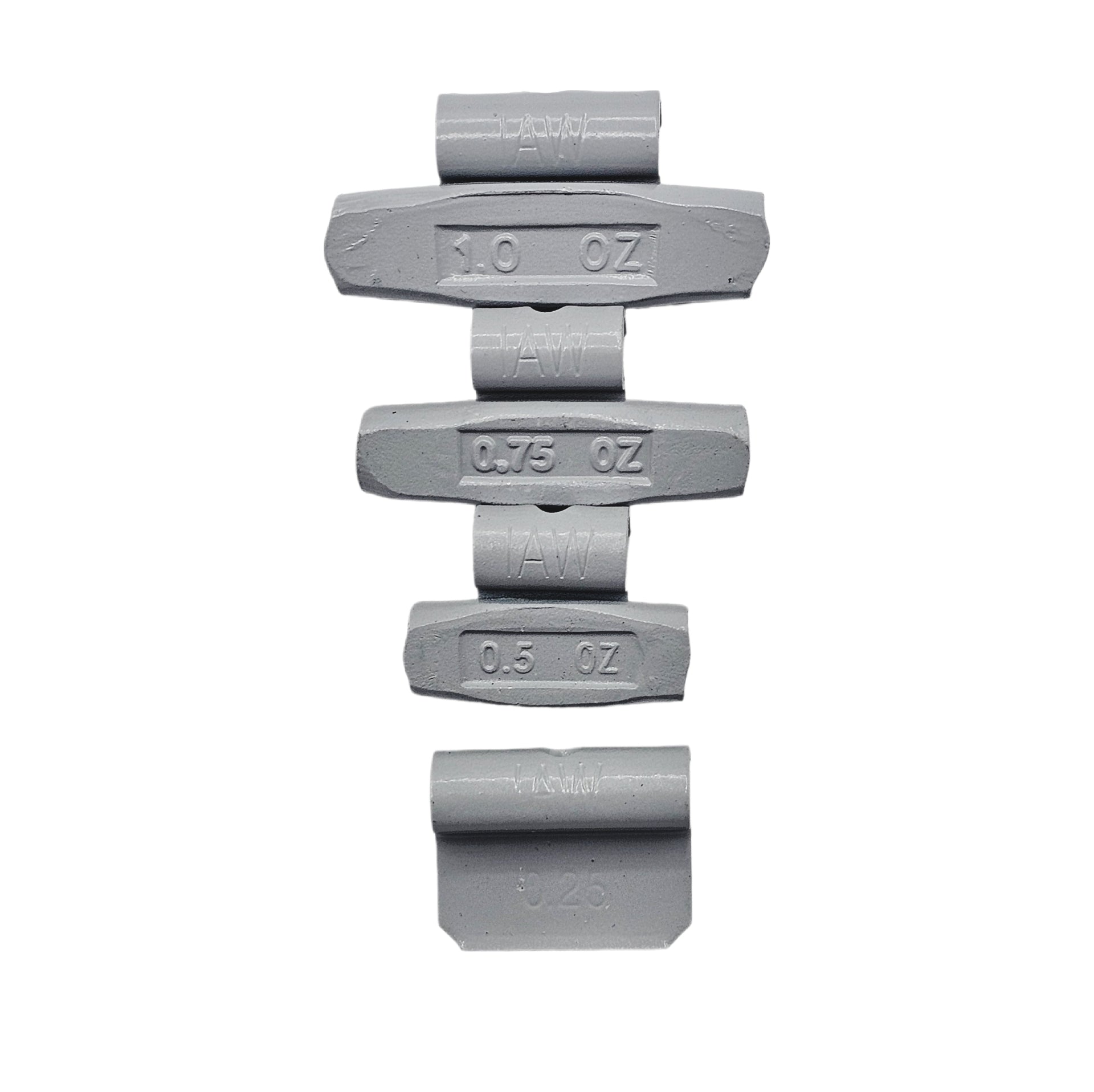 100-Piece Clip-On Wheel Weight Kit IAW Style - Gray Coated Assortment 0.25-1.00 oz