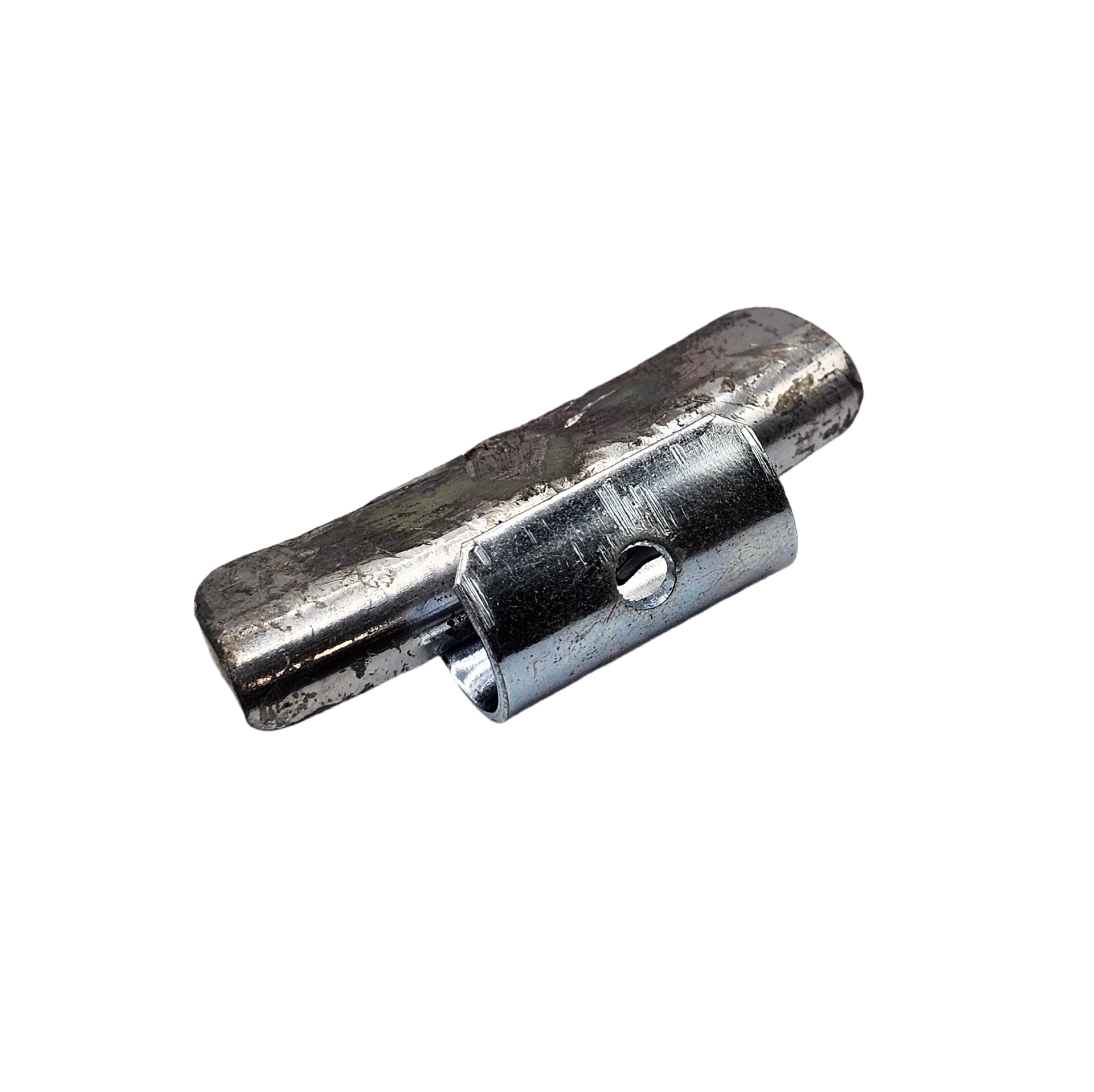 Metallic toggle bolt on a white background