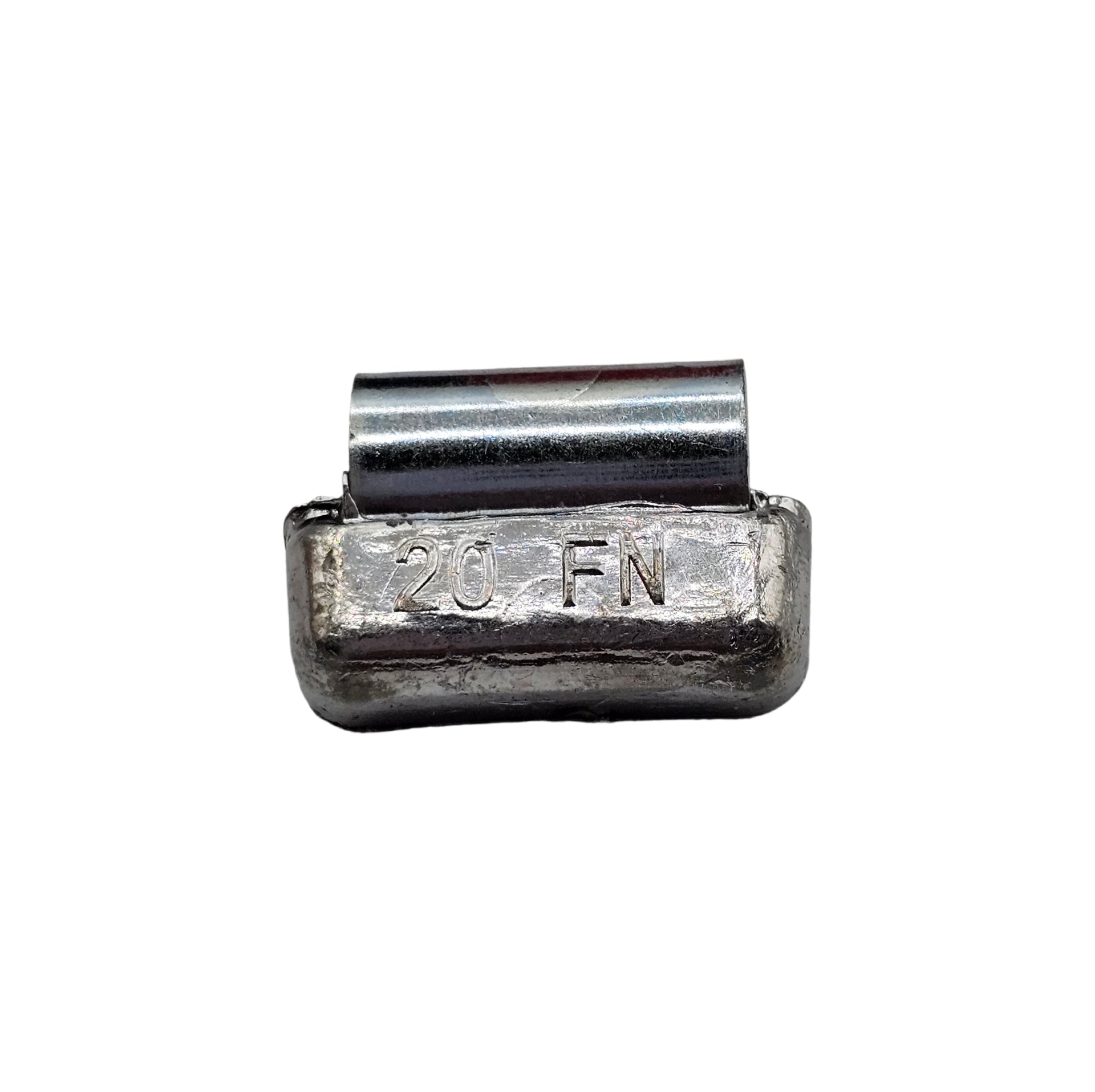 Metallic component with '20 FN' marking on a white background