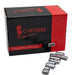 Box of C-Horse clip-on wheel weights with weights displayed in front