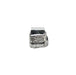Silver charm with '25' engraved on a white background