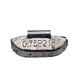Metal weight with '0.75P219' marking on a white background