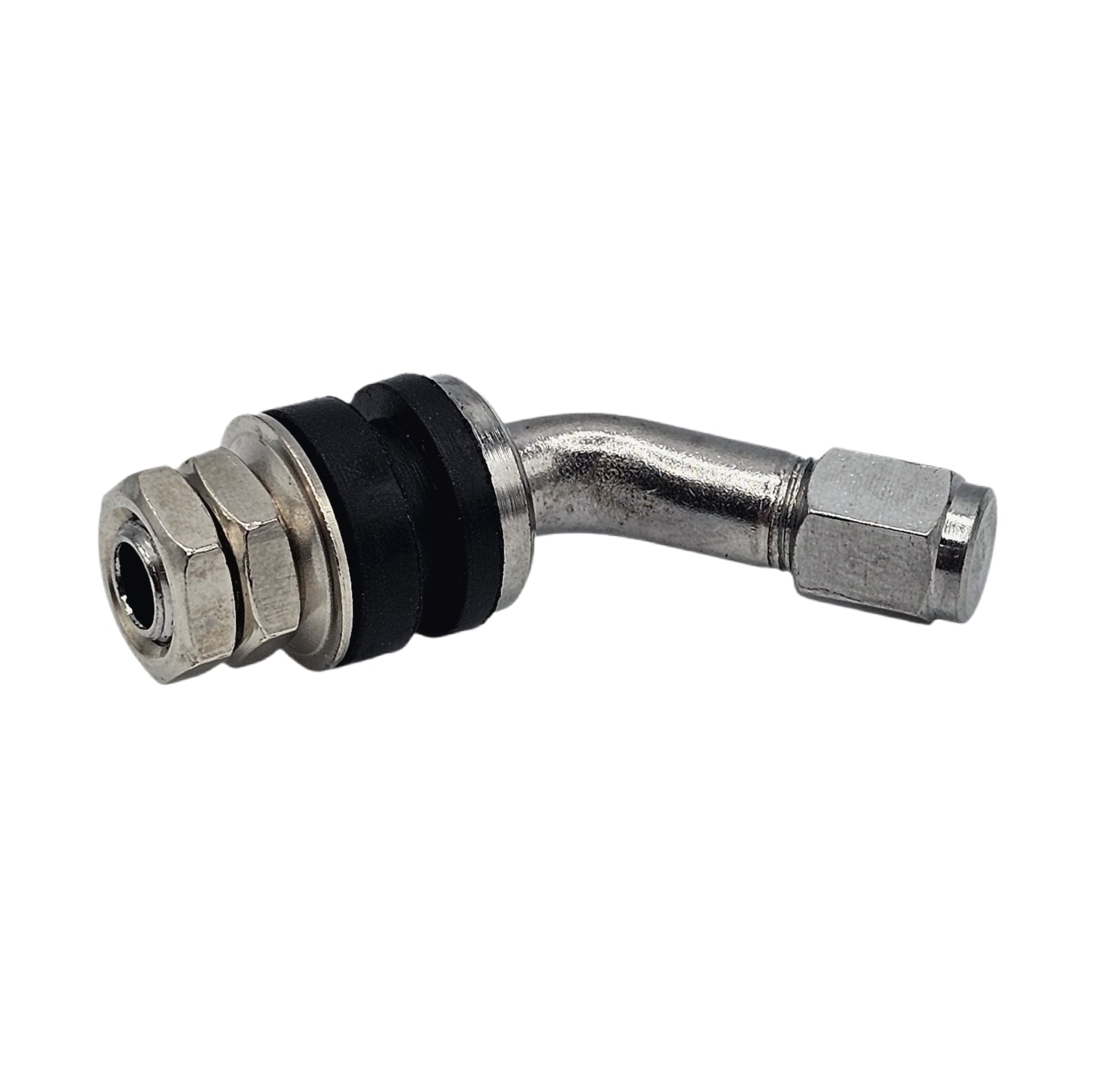 VS8-45° Chrome Tire Valve Stem - 45 Degree Angle for Φ11.5mm/.453" Holes