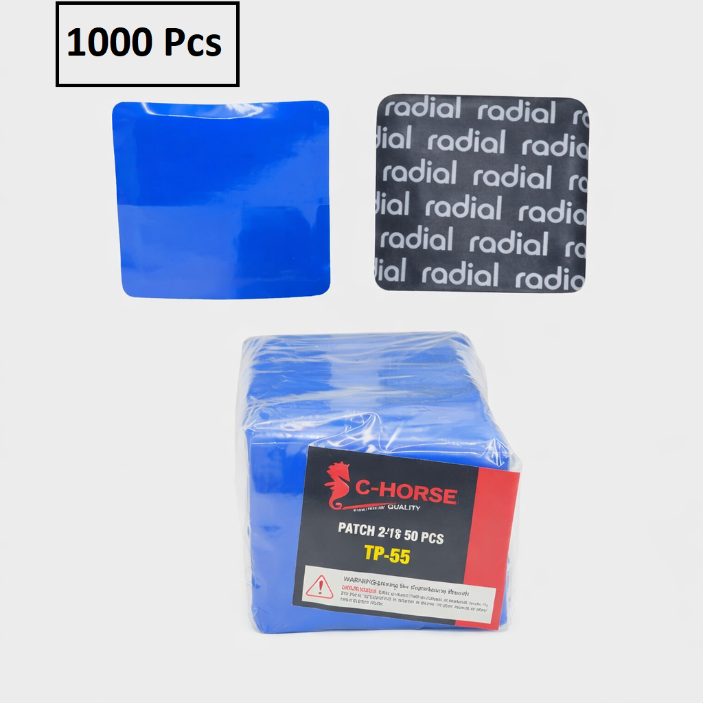 Medium Square Radial Tire Repair Patch 54mm (2-1/8") for Passenger & Light Truck Tires (100-Pack)