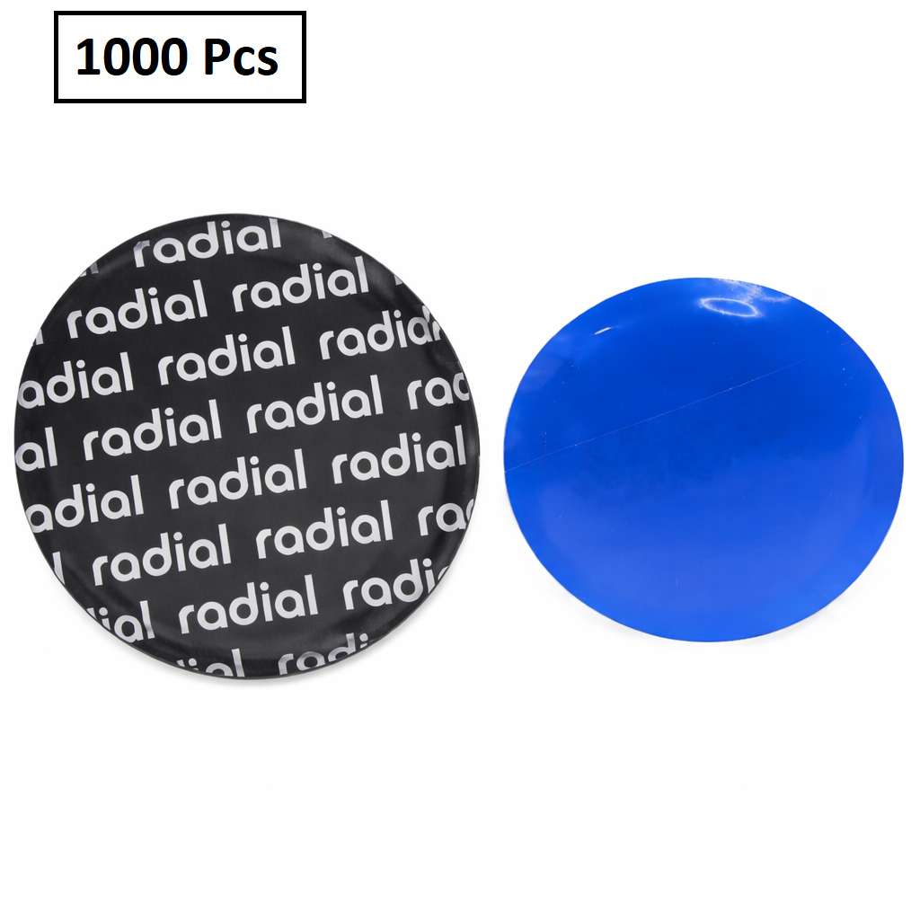 Large Radial Tire Repair Patch - Round 80mm (3-1/8") for Passenger & Light Truck Tires (100-Pack)