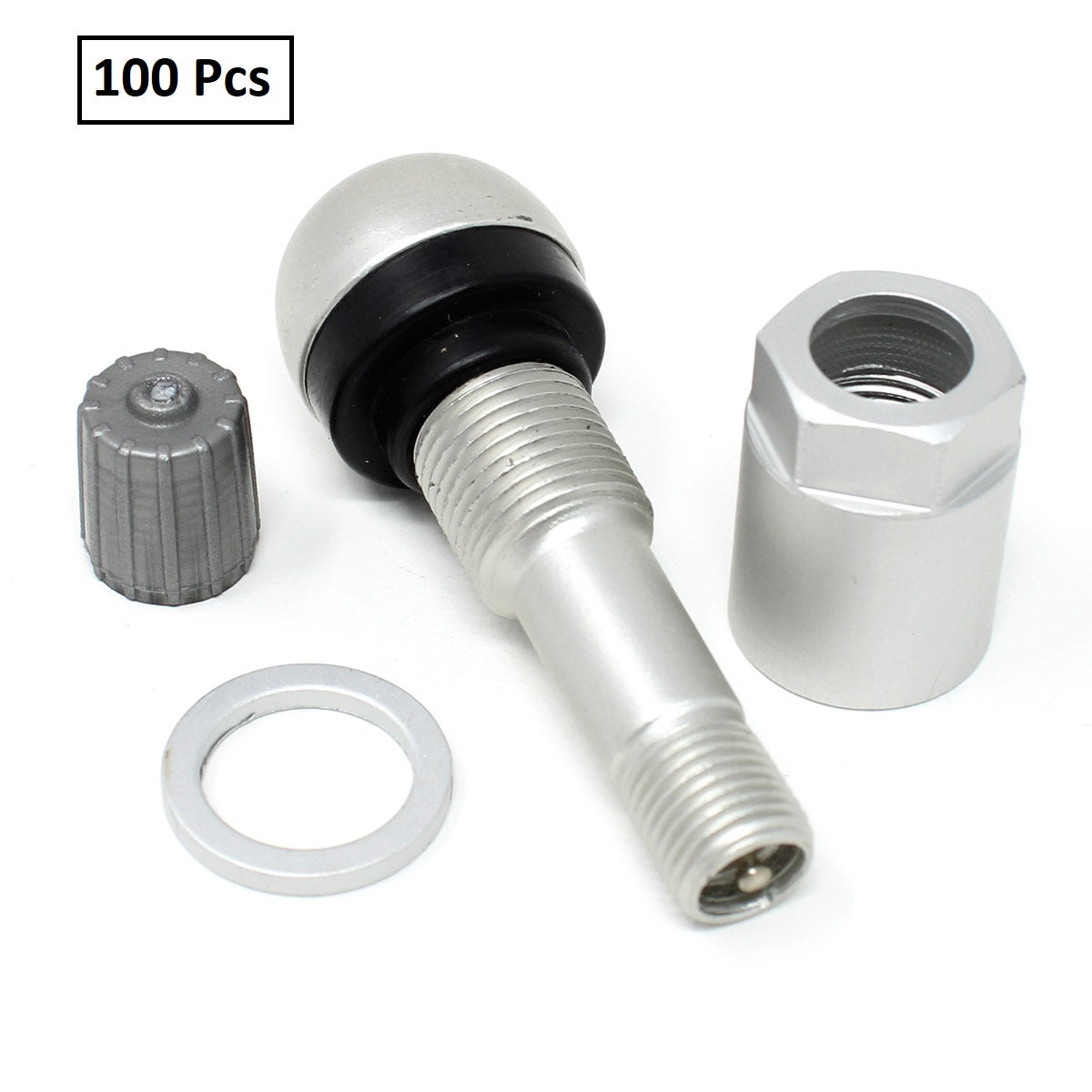TPMS Valve Stem Kit 20036 - Snap-In Style Chrome Finish