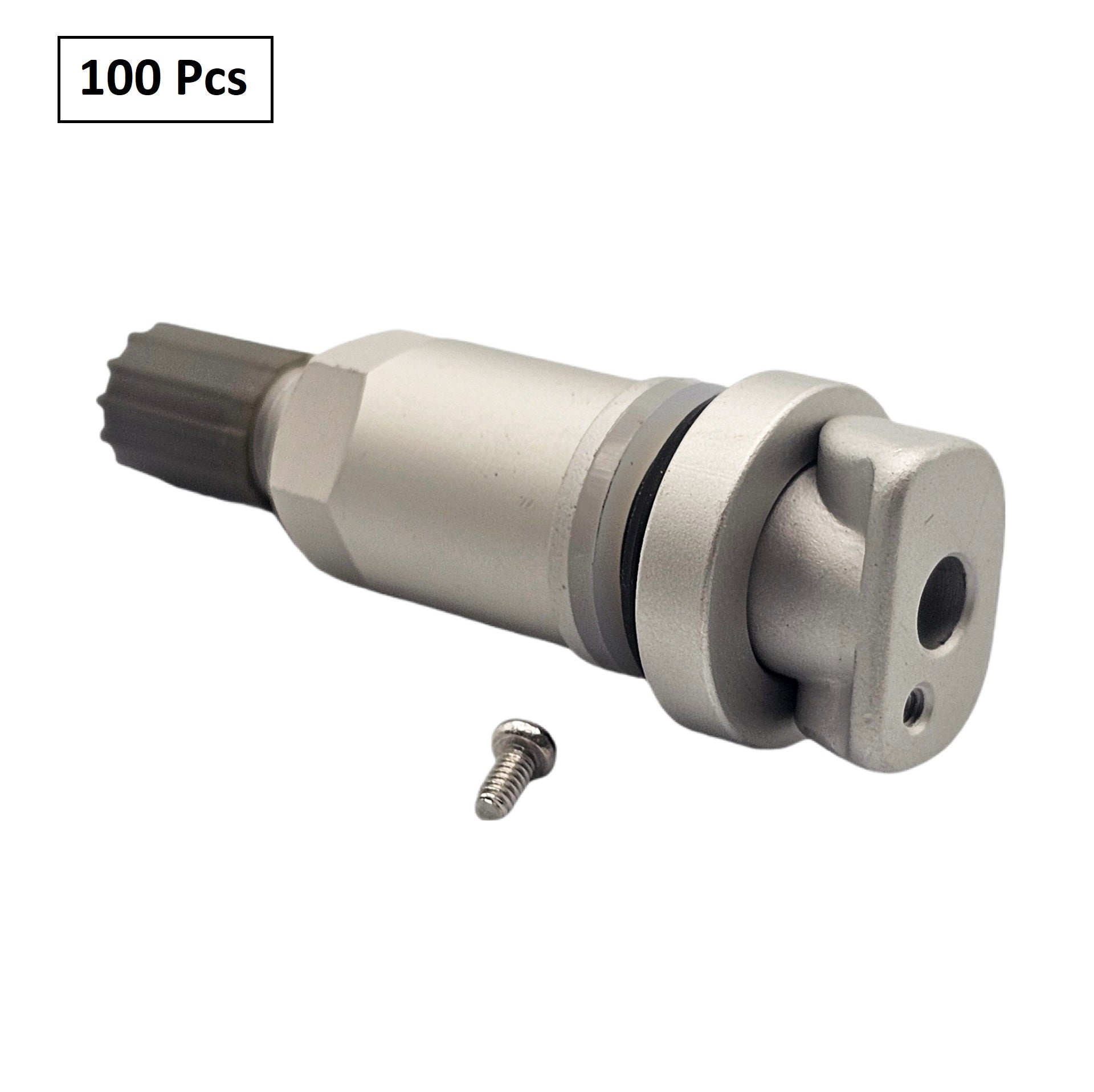 TPMS Valve Stem TPMS01 - Clamp-On Silver Finish Tire Pressure Sensor Stem