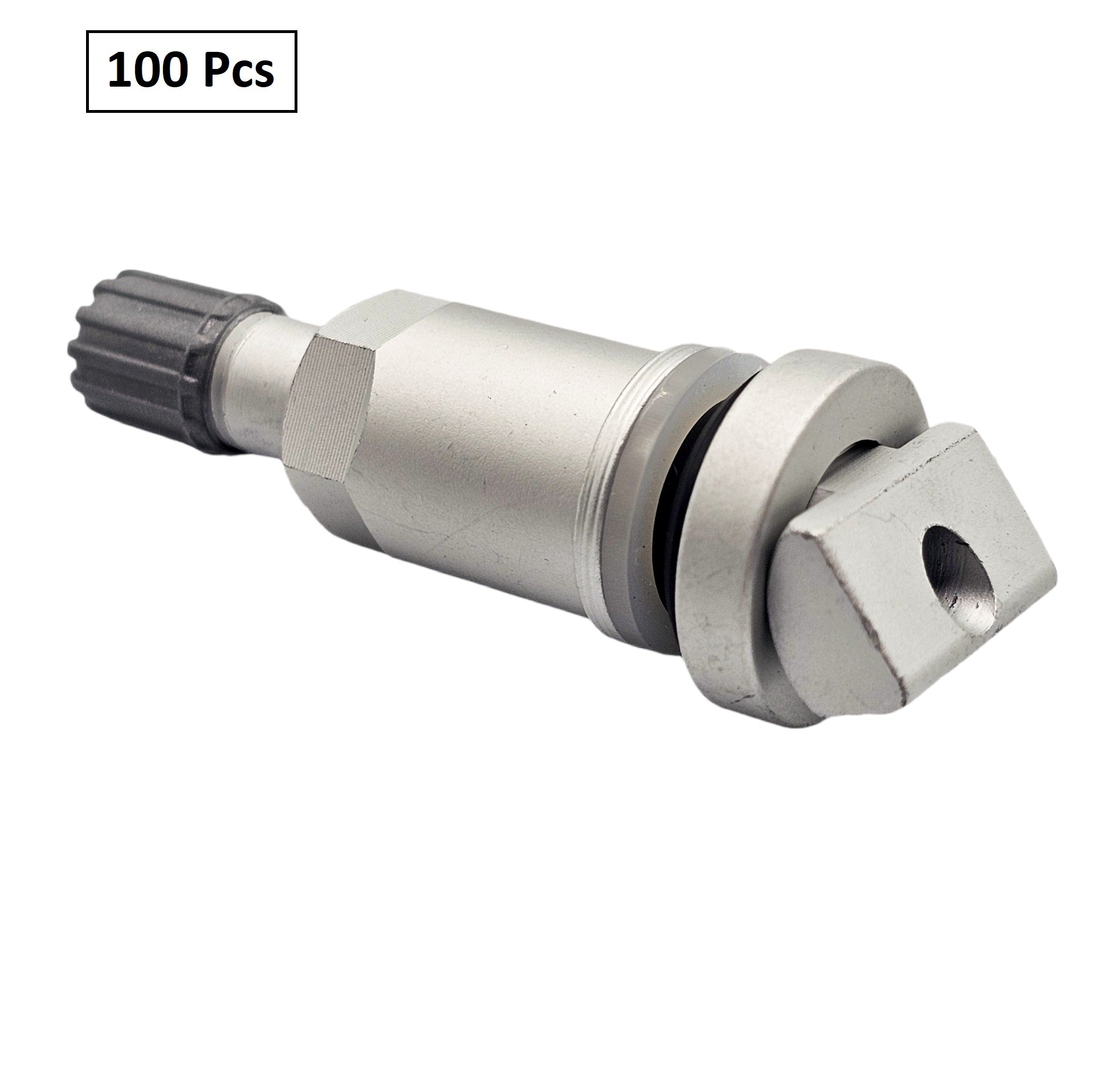 TPMS Valve Stem TPMS12 - Clamp-On Silver Finish Tire Pressure Sensor Stem
