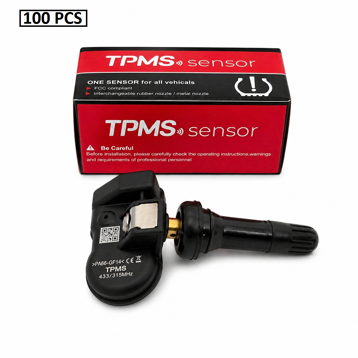TPMS Sensor 315MHz + 433MHz Programmable Universal Valve Compatible with Autel programming tool