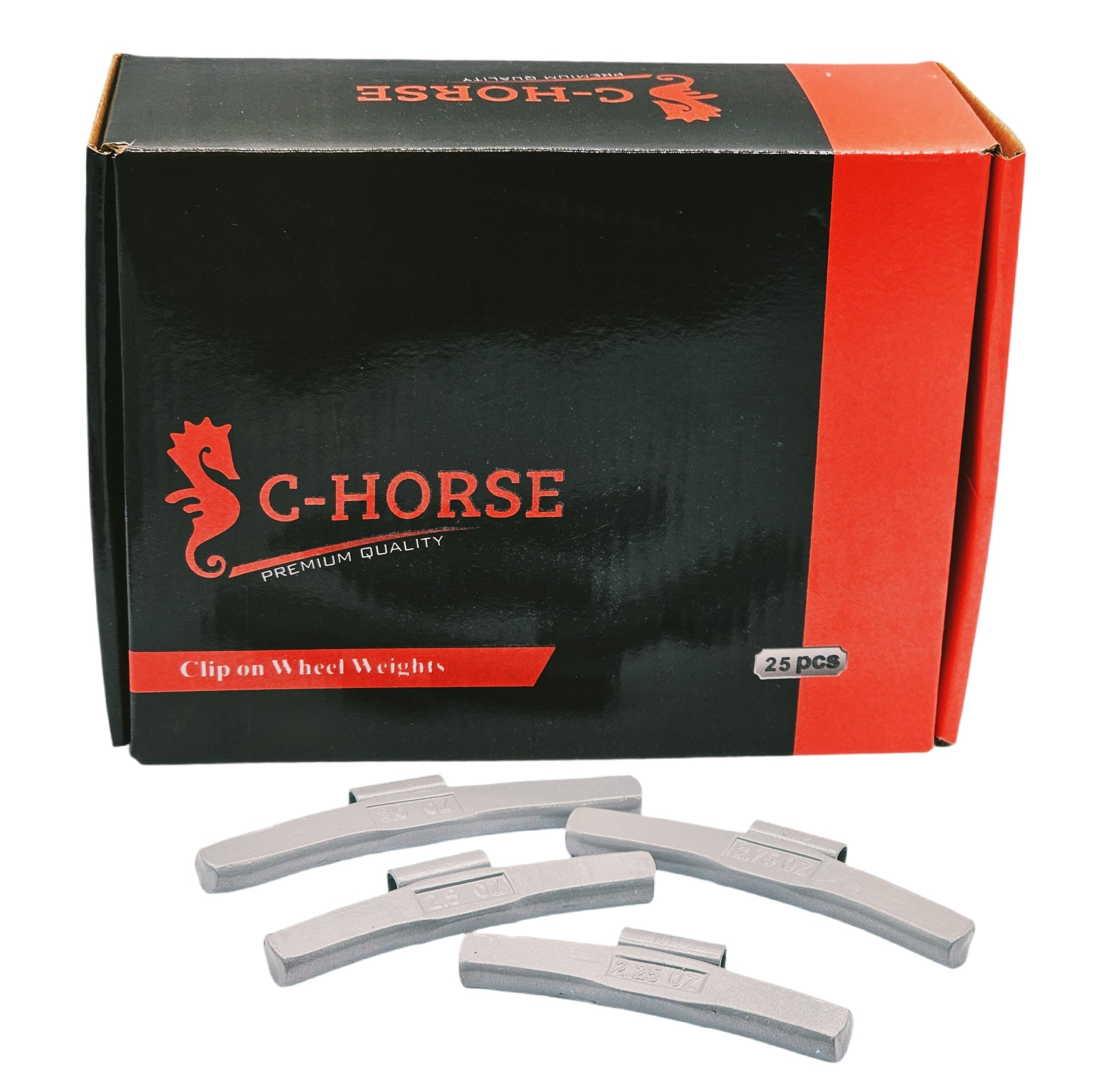 100pc MC Clip-On Wheel Weight Assortment - 2.25-3.00oz Gray
