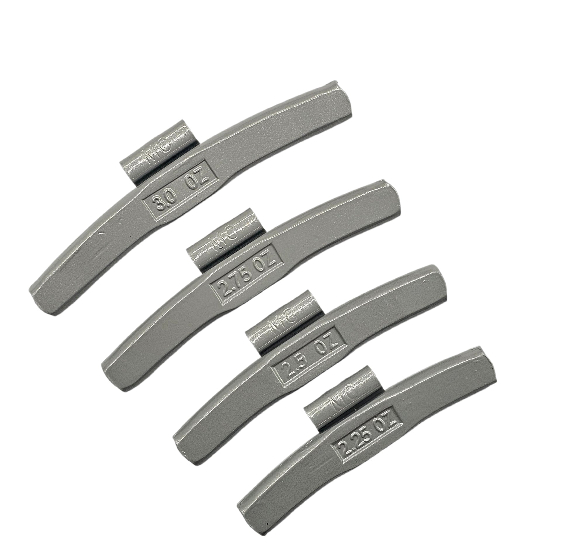 100pc MC Clip-On Wheel Weight Assortment - 2.25-3.00oz Gray