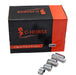 Box of C-Horse clip-on wheel weights with weights displayed in front
