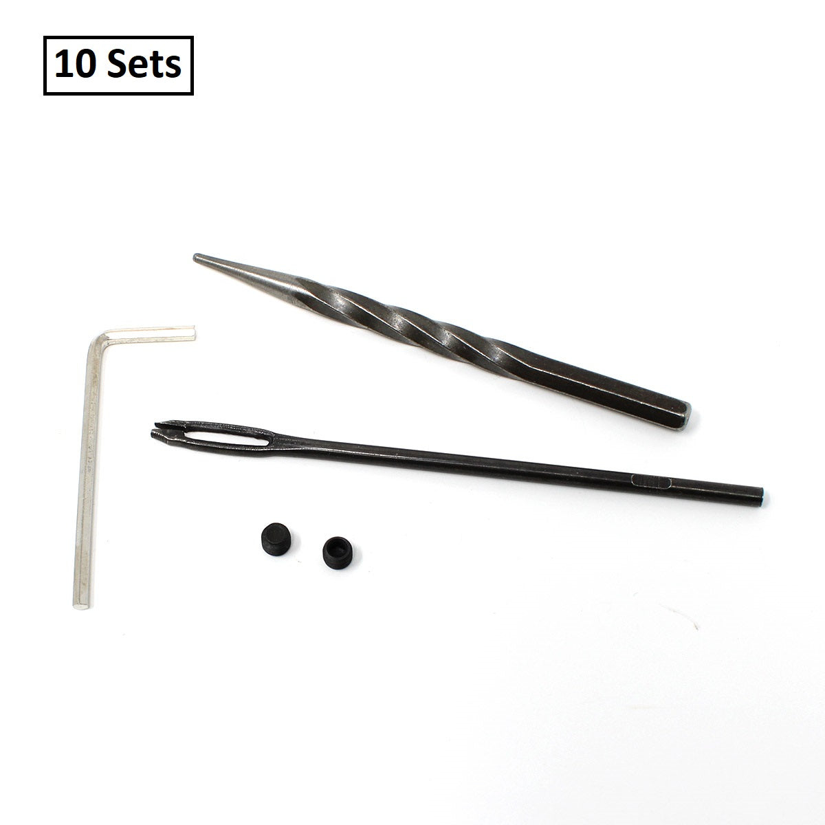 Replacement Split-Eye Insertion Needle & Spiral Reamer Set - Tire Plug Repair Tool Kit