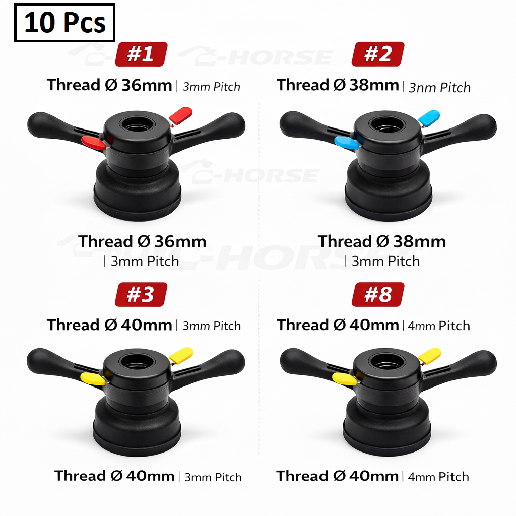C-HORSE 36/38/40mm Thread 3mm/4mm Wheel Balancer Quick Release Hub Wing Nut Tire Tool