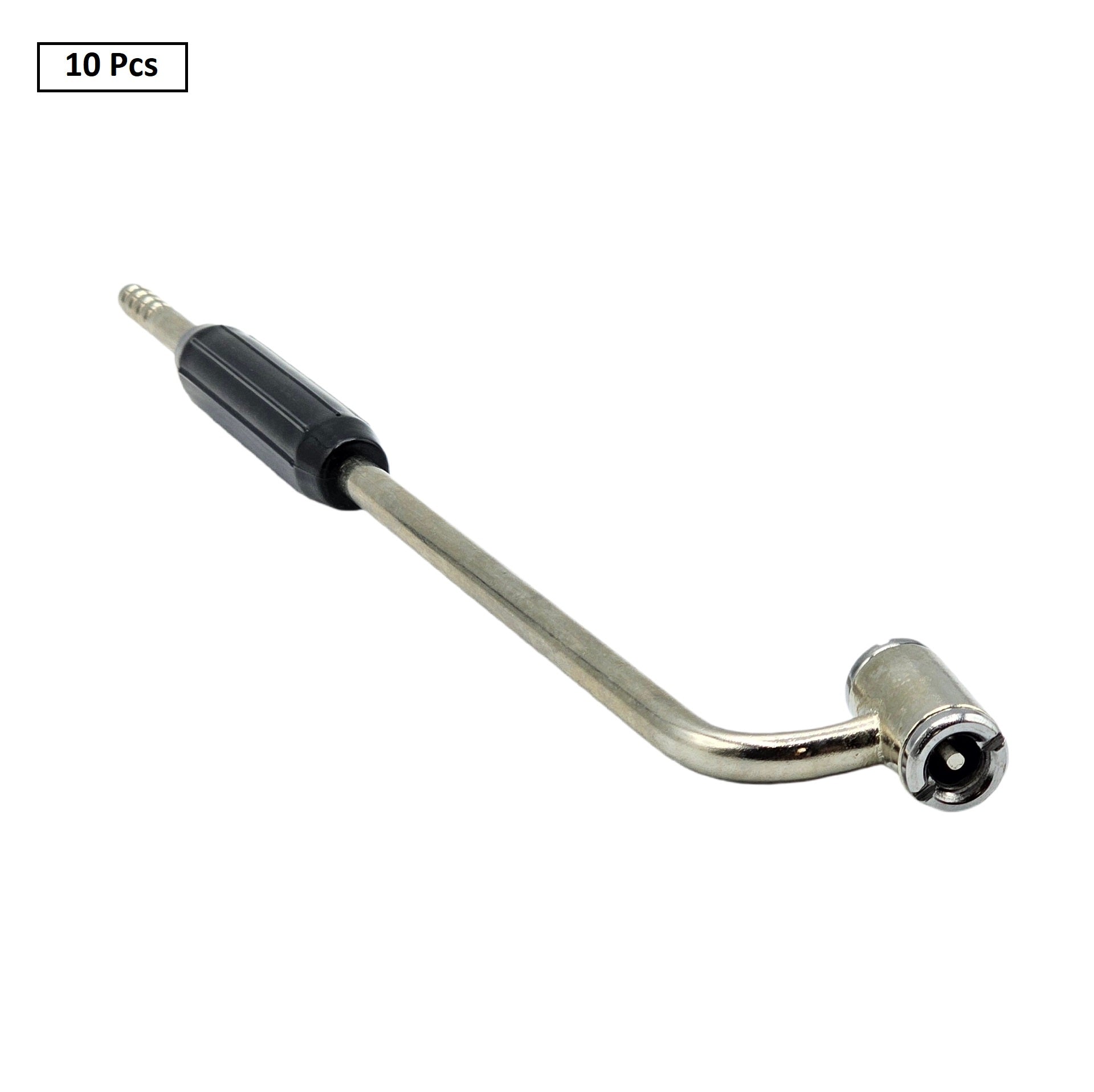 Lock-On Air Tire Inflator Chuck - 1/4" Hose Barb Flexible Hose