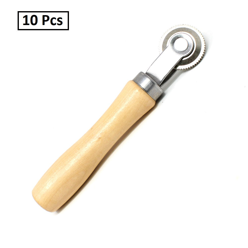 Tire Patch Stitcher VT-1121 - Wood Handle Ball-Bearing Knurled Roller Tool