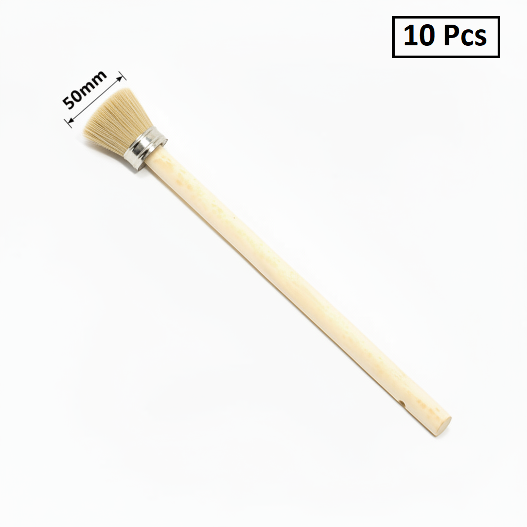 50mm Paste Applicator Brush - Wood Handle Tire Lube Brush for Tire Changers