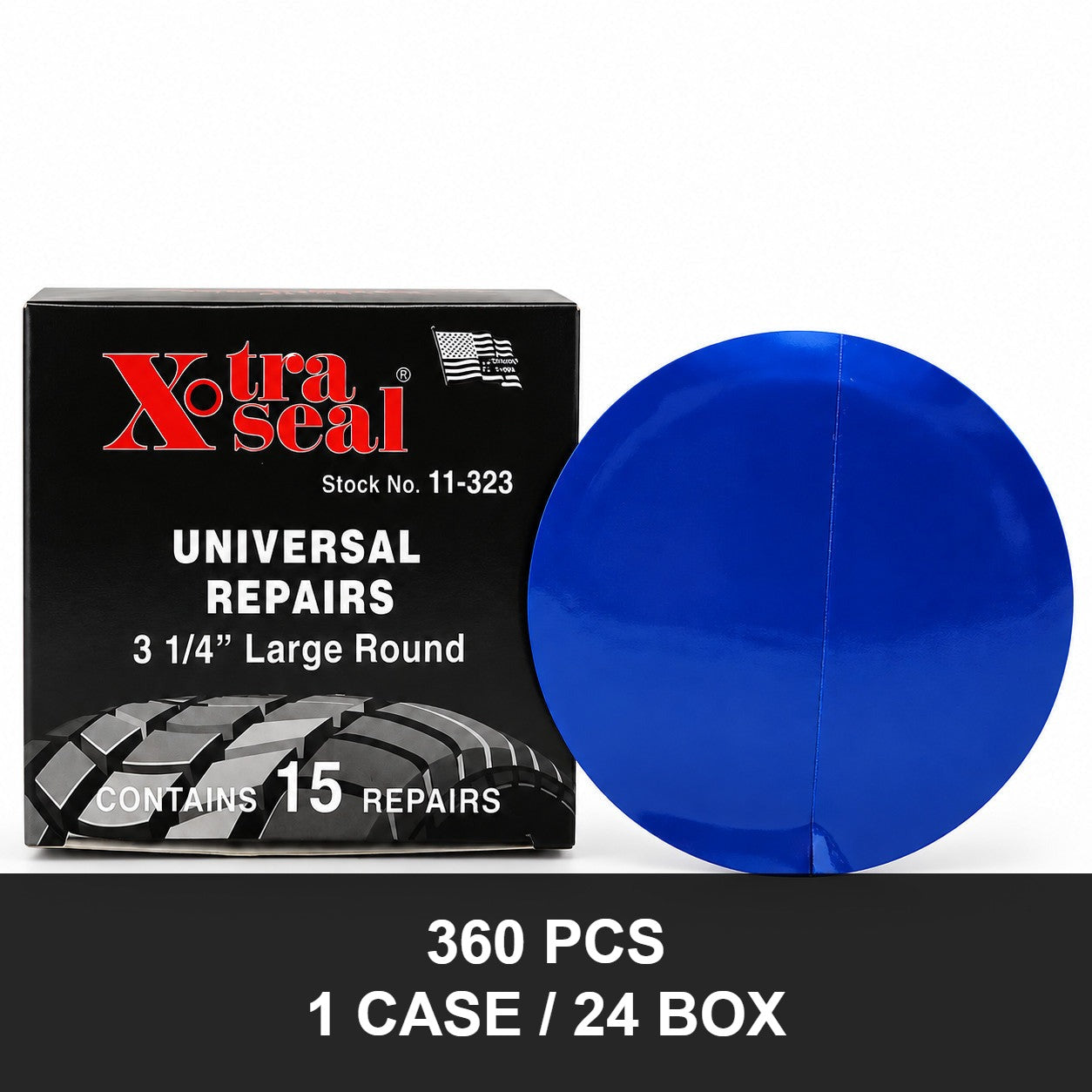 Xtra Seal 11-323 Large Round Radial Tire Repair Patch 3-1/4" 82 mm (15-Pack)