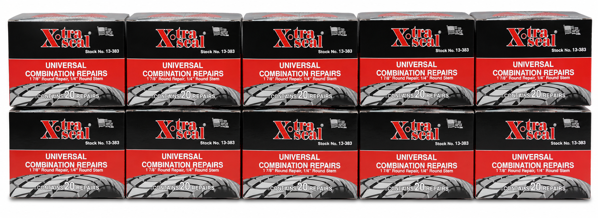 Xtra Seal 13-383 Universal Combination Tire Repair 1-7/8" Patch 1/4" Stem (Box of 20)