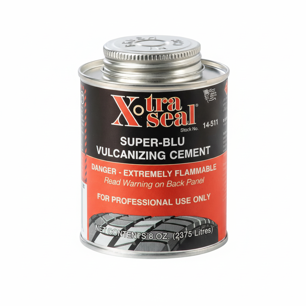 Can of XtraSeal Super-Blu Vulcanizing Cement