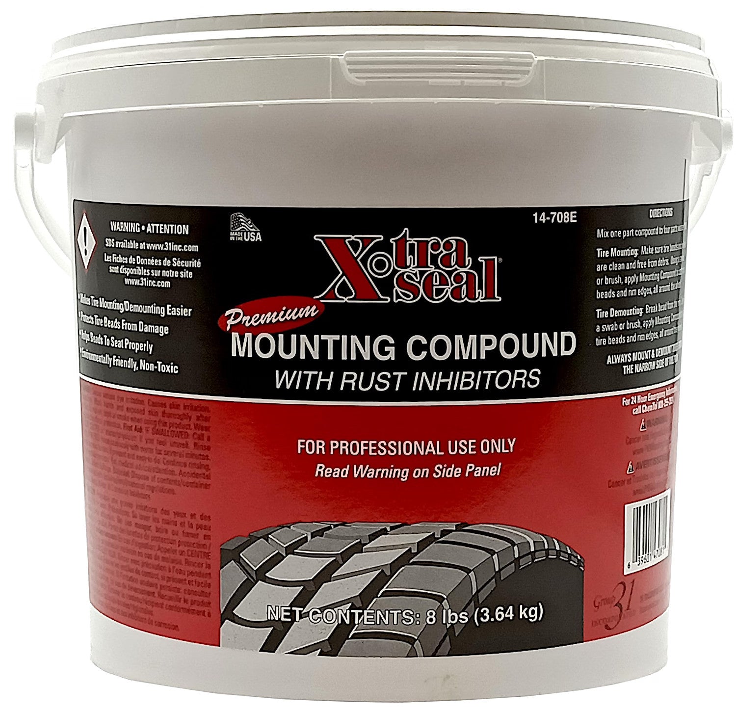 Xtra Seal 8lb Pail Tire Mounting & Demounting Compound "14-708E"