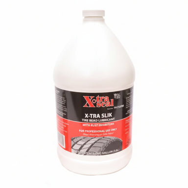 Gallon container of Xtra Seal X-Tra Slik tire bead lubricant on a white background