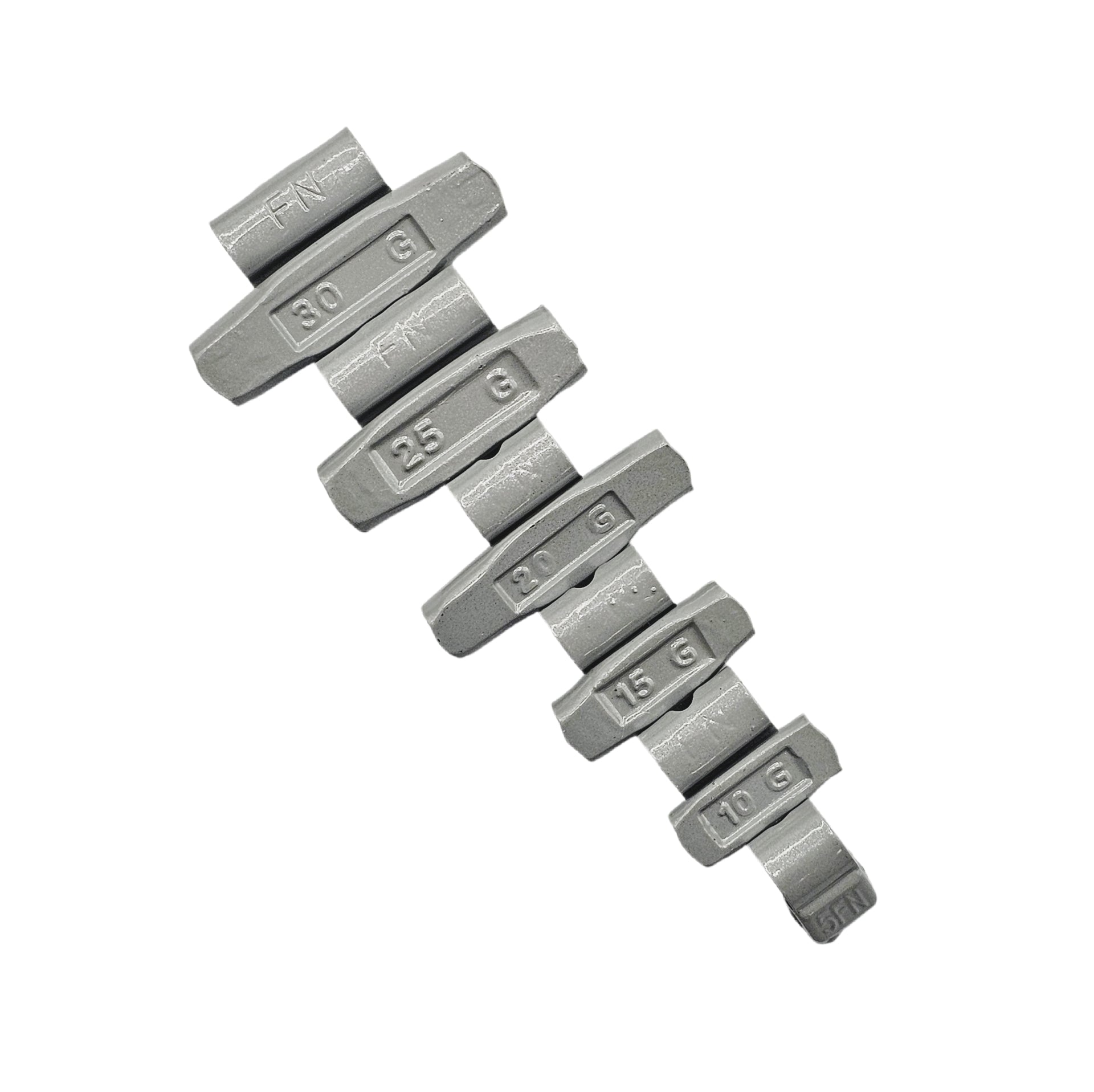 150-Piece Clip-On Wheel Weight Kit FN Style - Gray Coated Assortment 5g-30g