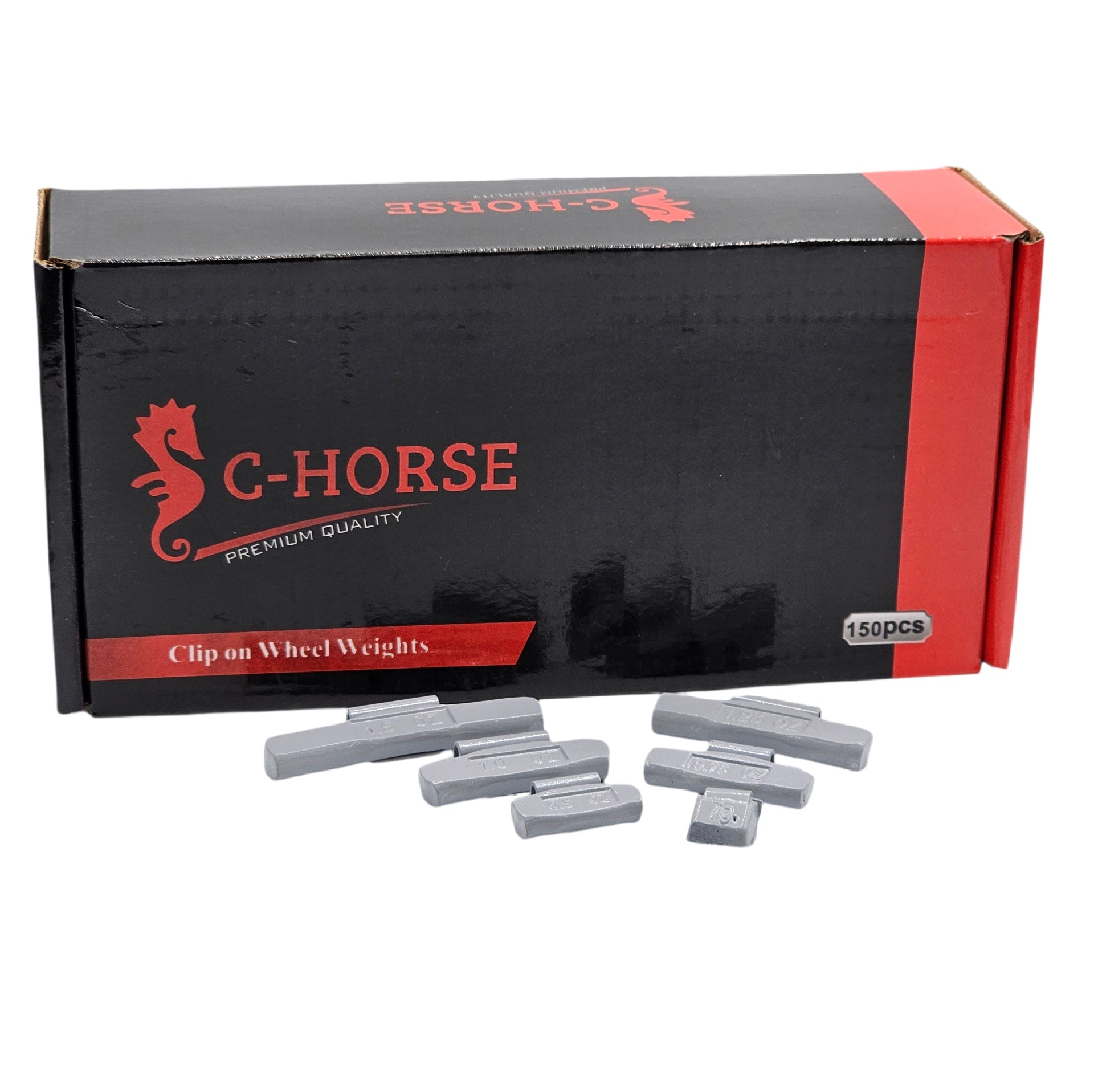 150pc P Clip-On Wheel Weight Assortment - 0.25-1.50oz Gray Coated