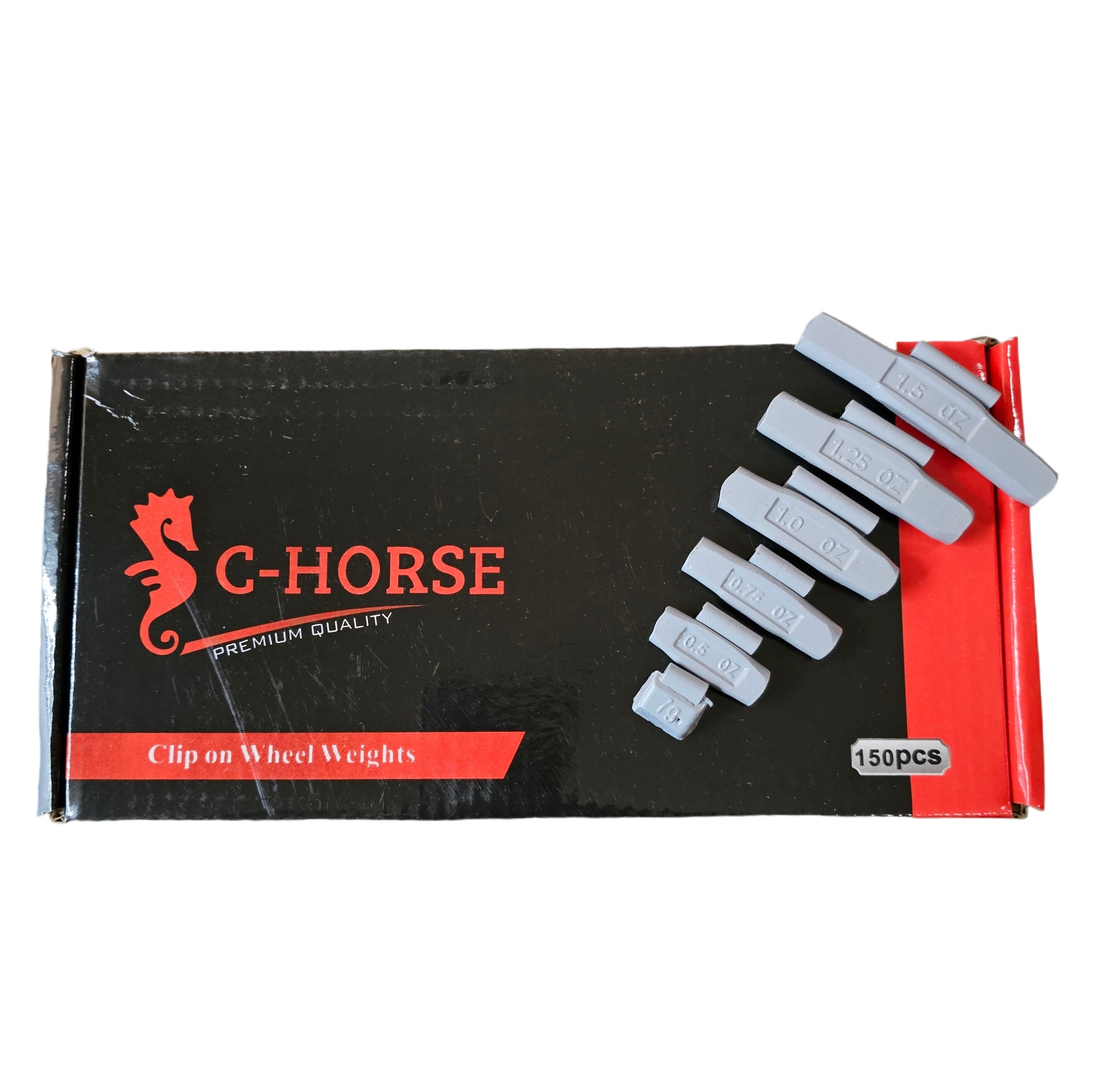 150pc P Clip-On Wheel Weight Assortment - 0.25-1.50oz Gray Coated