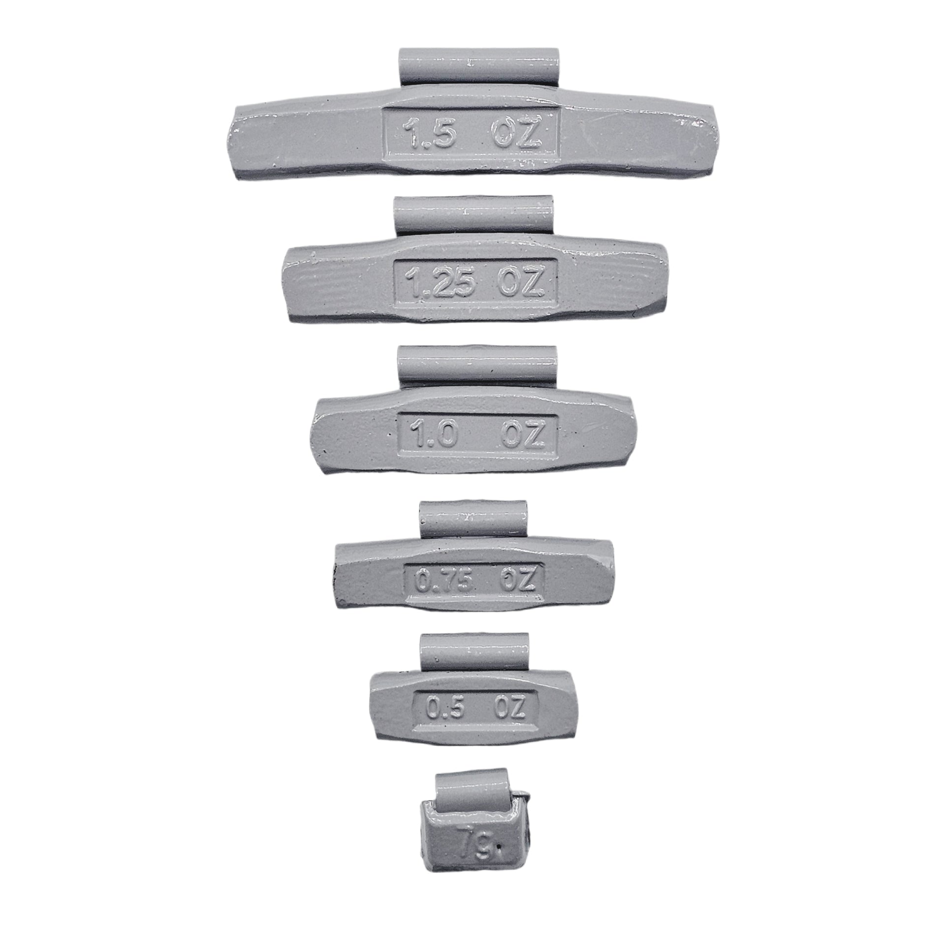 150pc P Clip-On Wheel Weight Assortment - 0.25-1.50oz Gray Coated