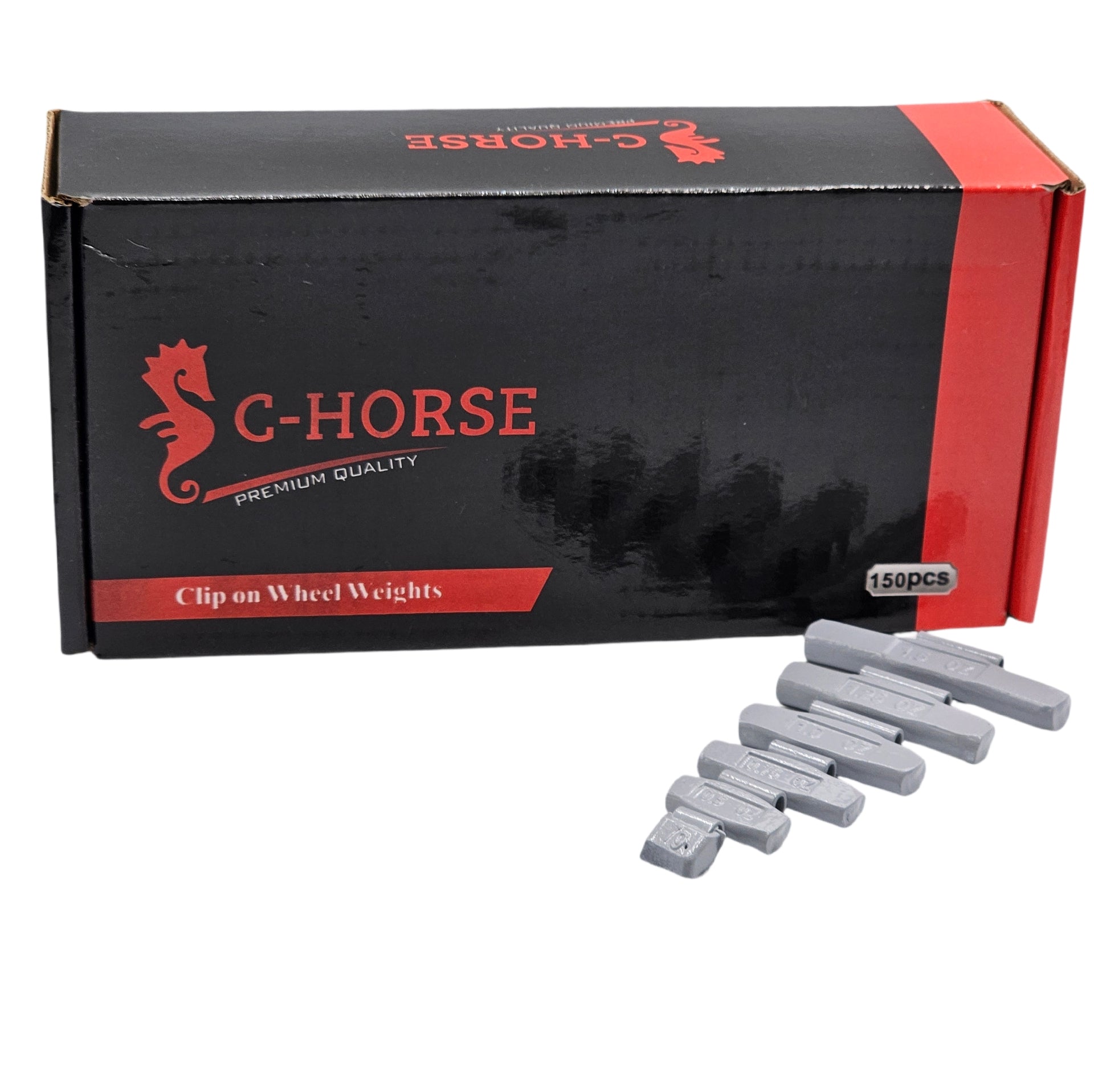 150pc P Clip-On Wheel Weight Assortment - 0.25-1.50oz Gray Coated