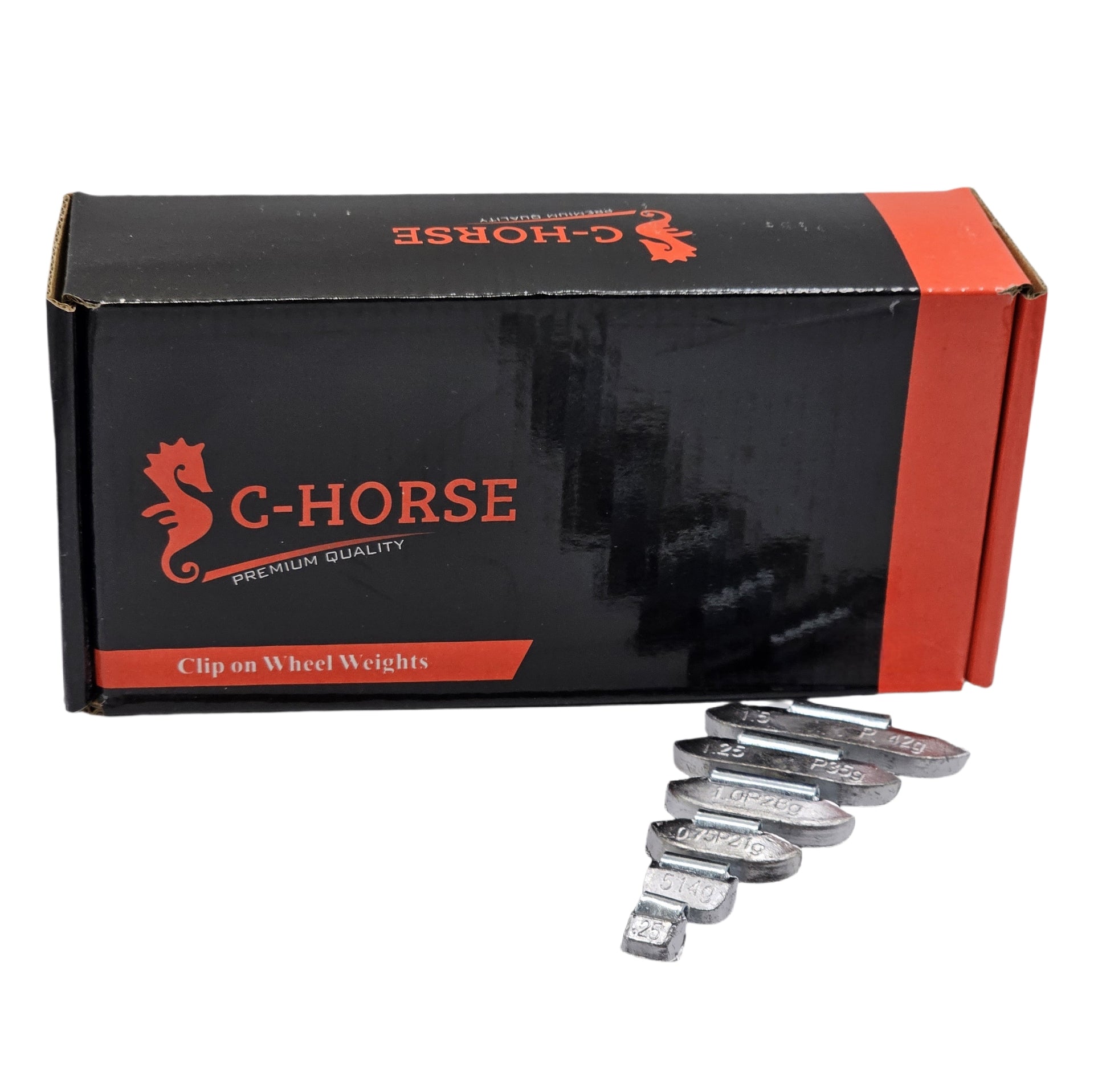 150pc P Lead Clip-On Wheel Weight Assortment - 0.25-1.50oz Gray Coated