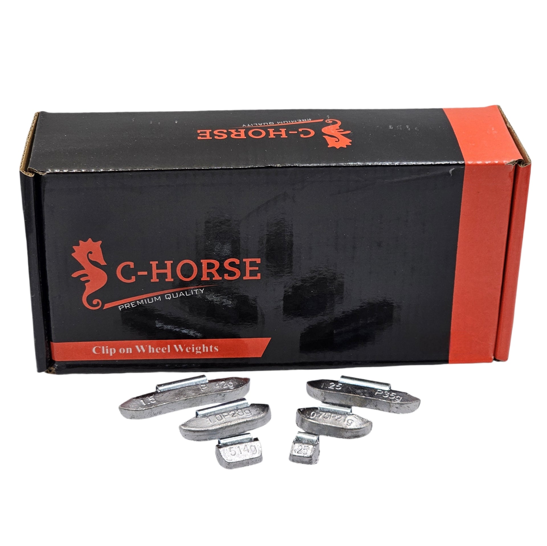 150pc P Lead Clip-On Wheel Weight Assortment - 0.25-1.50oz Gray Coated