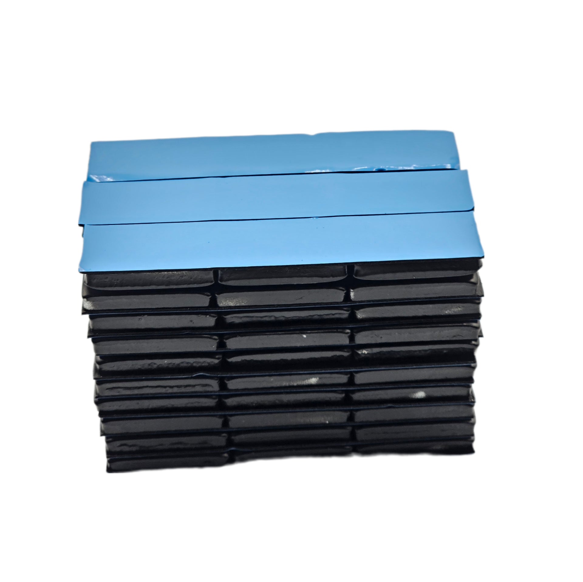 Stick-On Wheel Weights Black Coated - 1 oz Increments with Blue Adhesive Tape