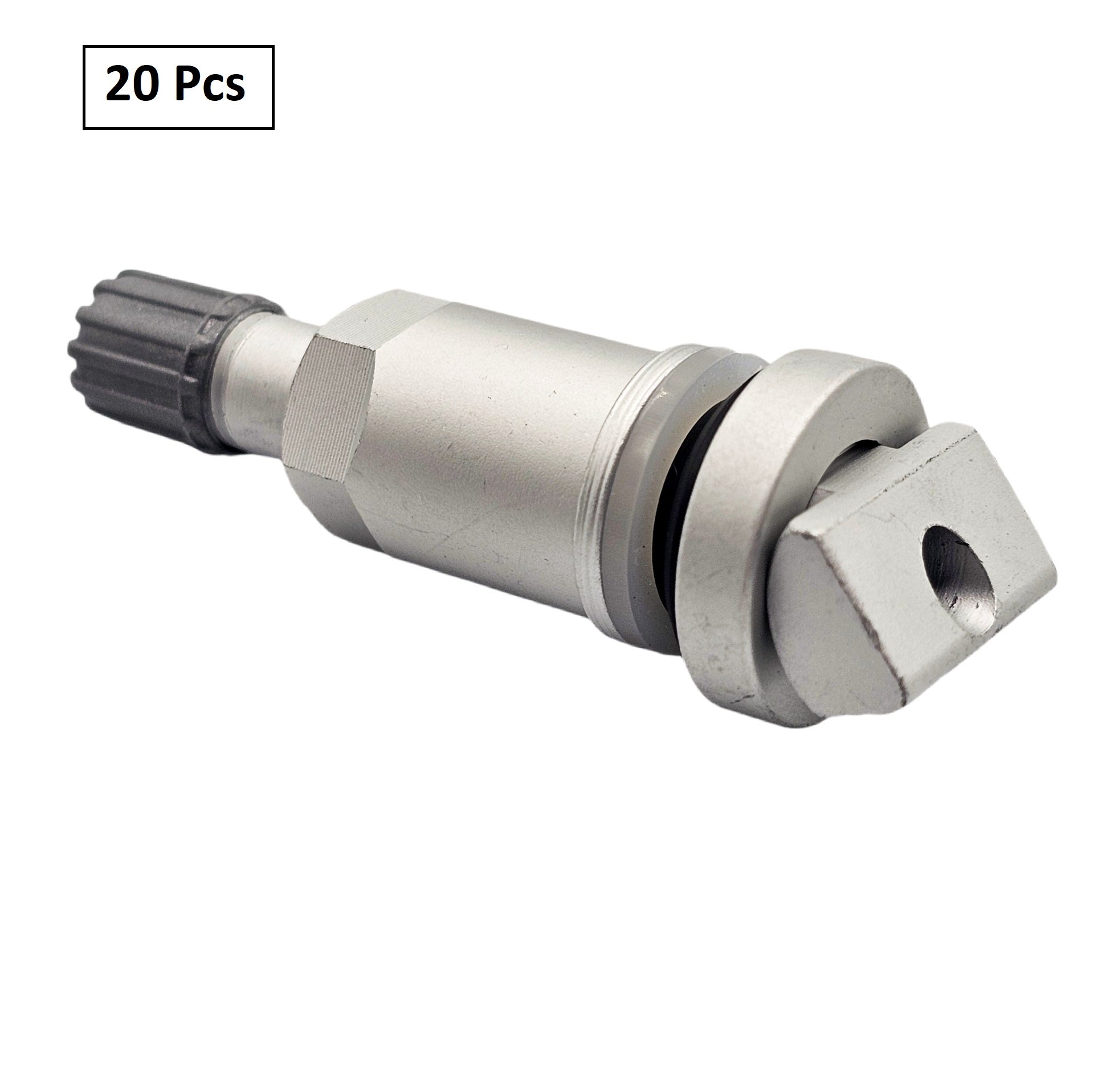 TPMS Valve Stem TPMS12 - Clamp-On Silver Finish Tire Pressure Sensor Stem