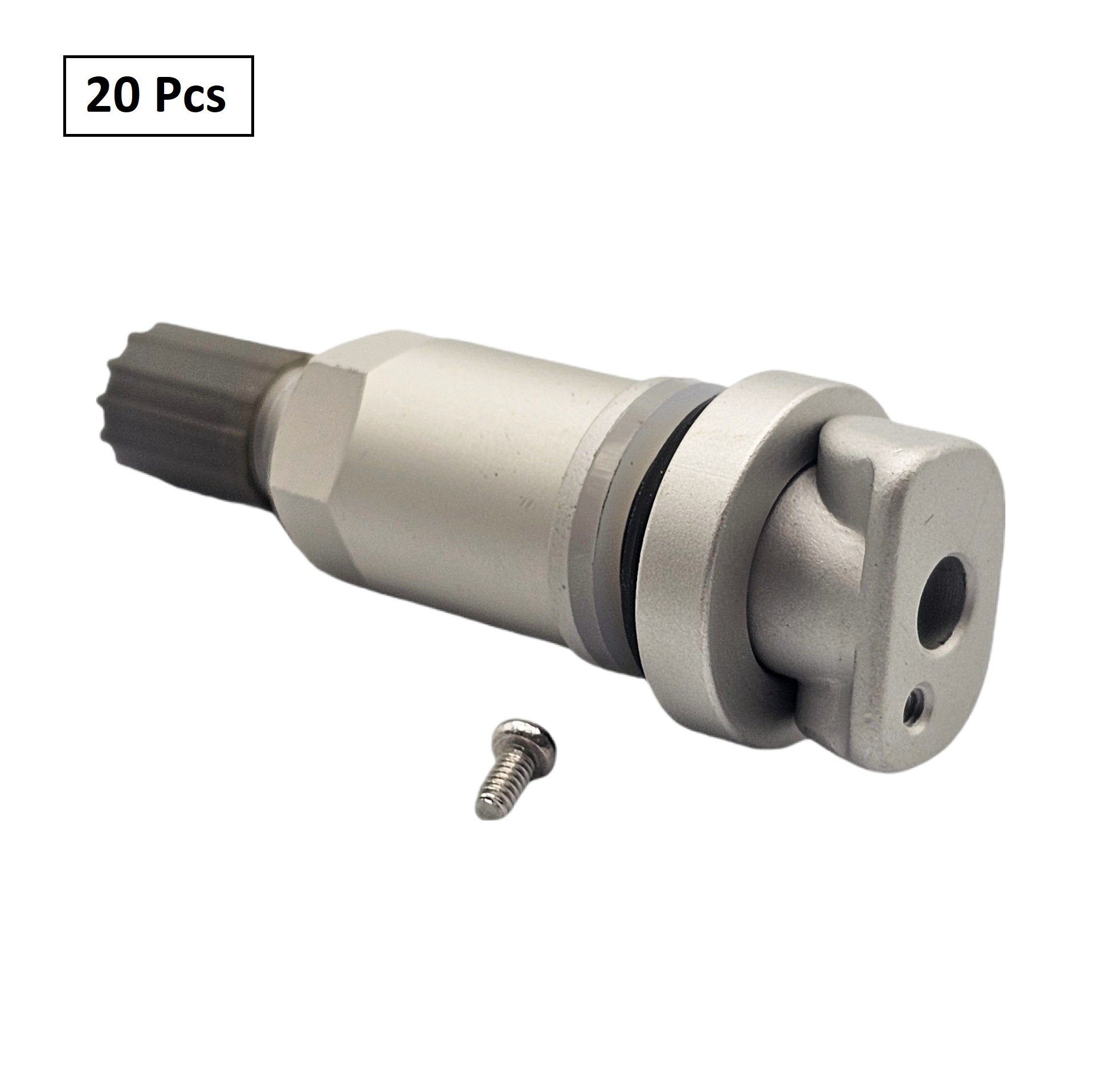 TPMS Valve Stem TPMS01 - Clamp-On Silver Finish Tire Pressure Sensor Stem