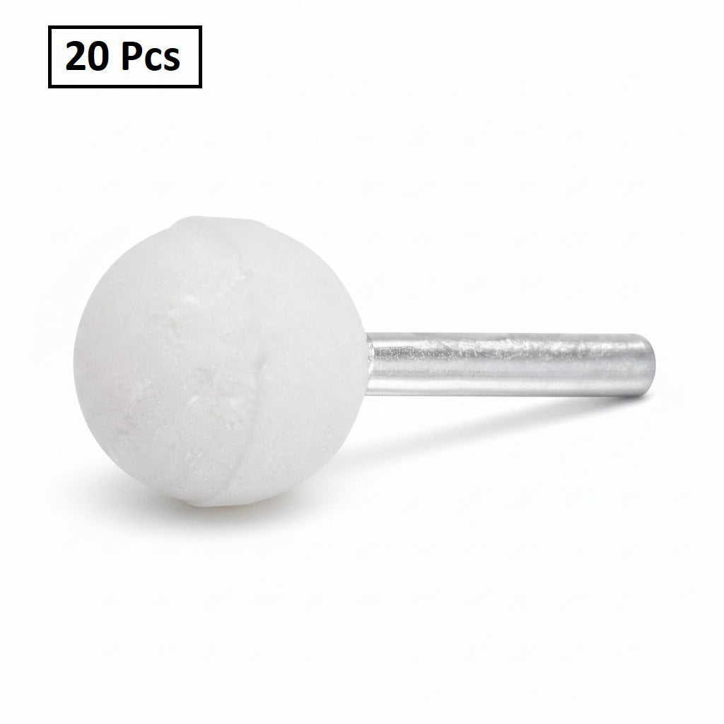 25mm Ball Shape Grinding Wheel - 1/4" Shank Mounted Stone