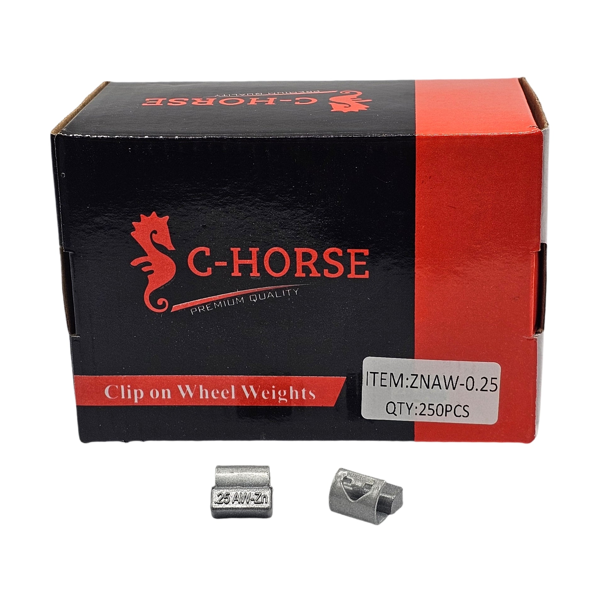 250-Piece Clip-On Wheel Weight Kit AW Style - Zinc Assortment 0.25 oz