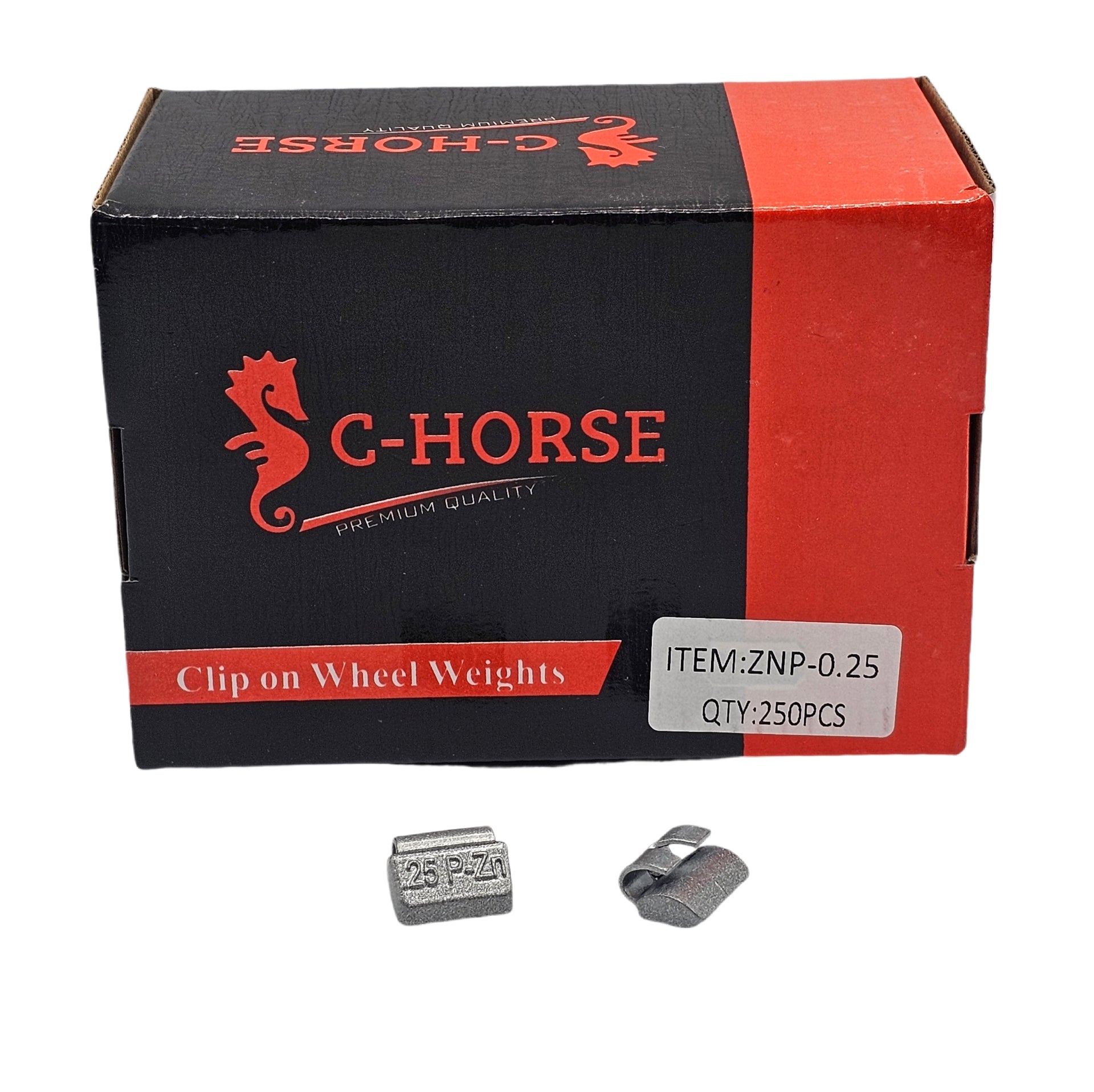 250-Piece Clip-On Wheel Weight Kit P Style - Zinc Assortment 0.25 oz