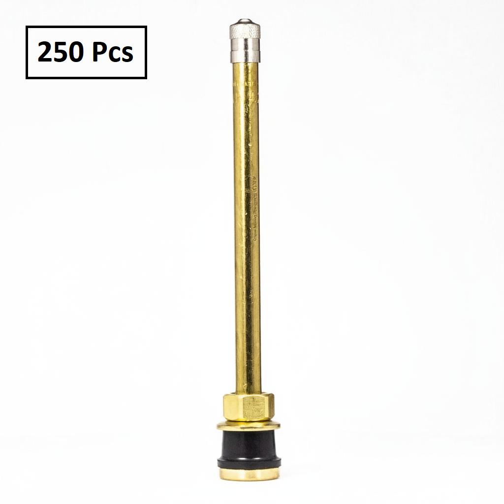 TR574 Clamp-In Valve Stem - Brass Tubeless for Heavy-Duty Commercial Vehicles (Trucks, Buses, RVs)