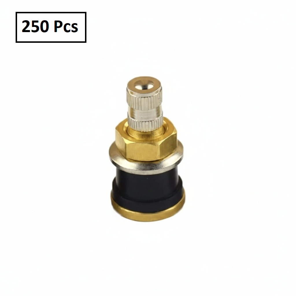 TR575 Clamp-In Valve Stem - Brass Tubeless for Heavy-Duty Commercial Vehicles (Trucks, Buses, RVs)
