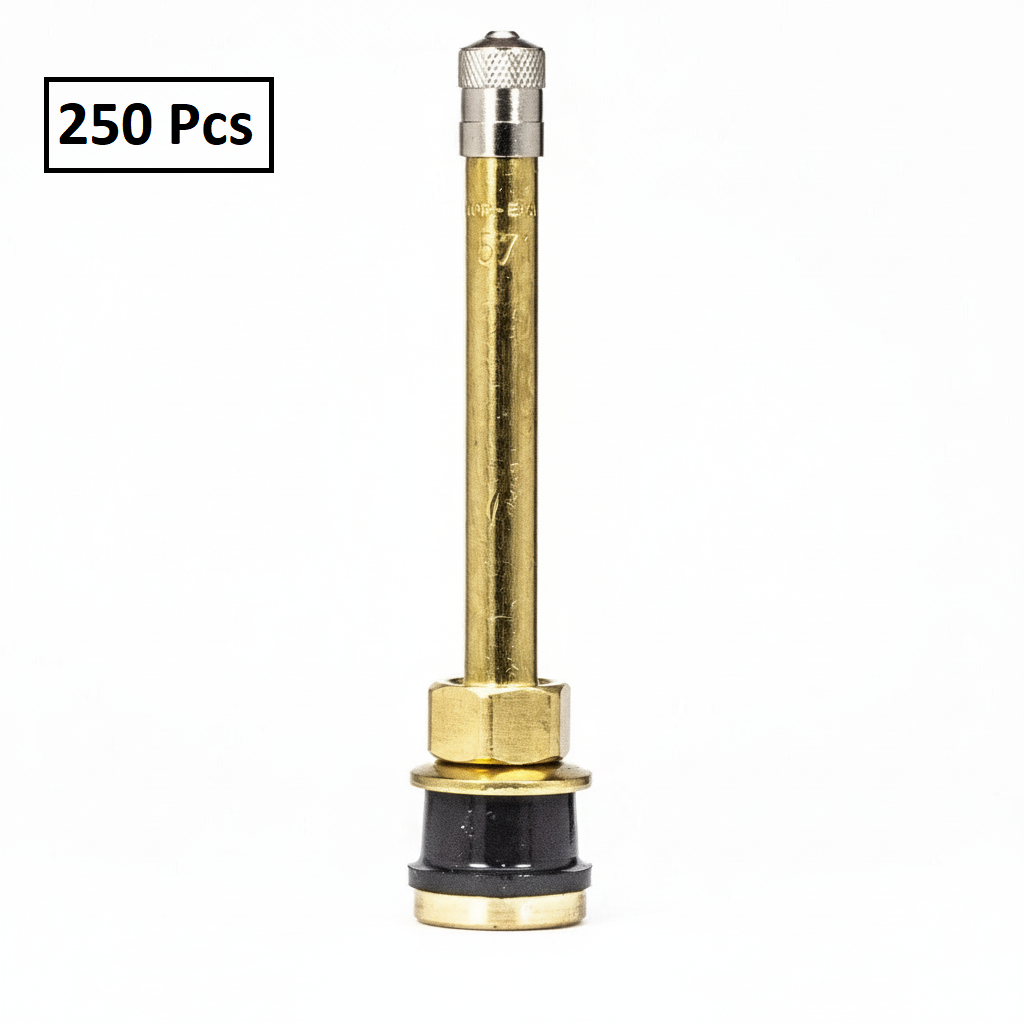 TR571 Clamp-In Valve Stem - Brass Tubeless for Heavy-Duty Commercial Vehicles (Trucks, Buses, RVs)