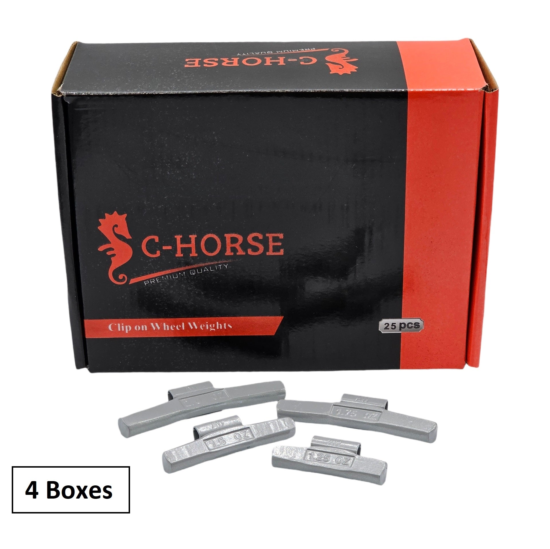 100-Piece Clip-On Wheel Weight Kit AW Style - Gray Coated Assortment 1.25-2.00 oz
