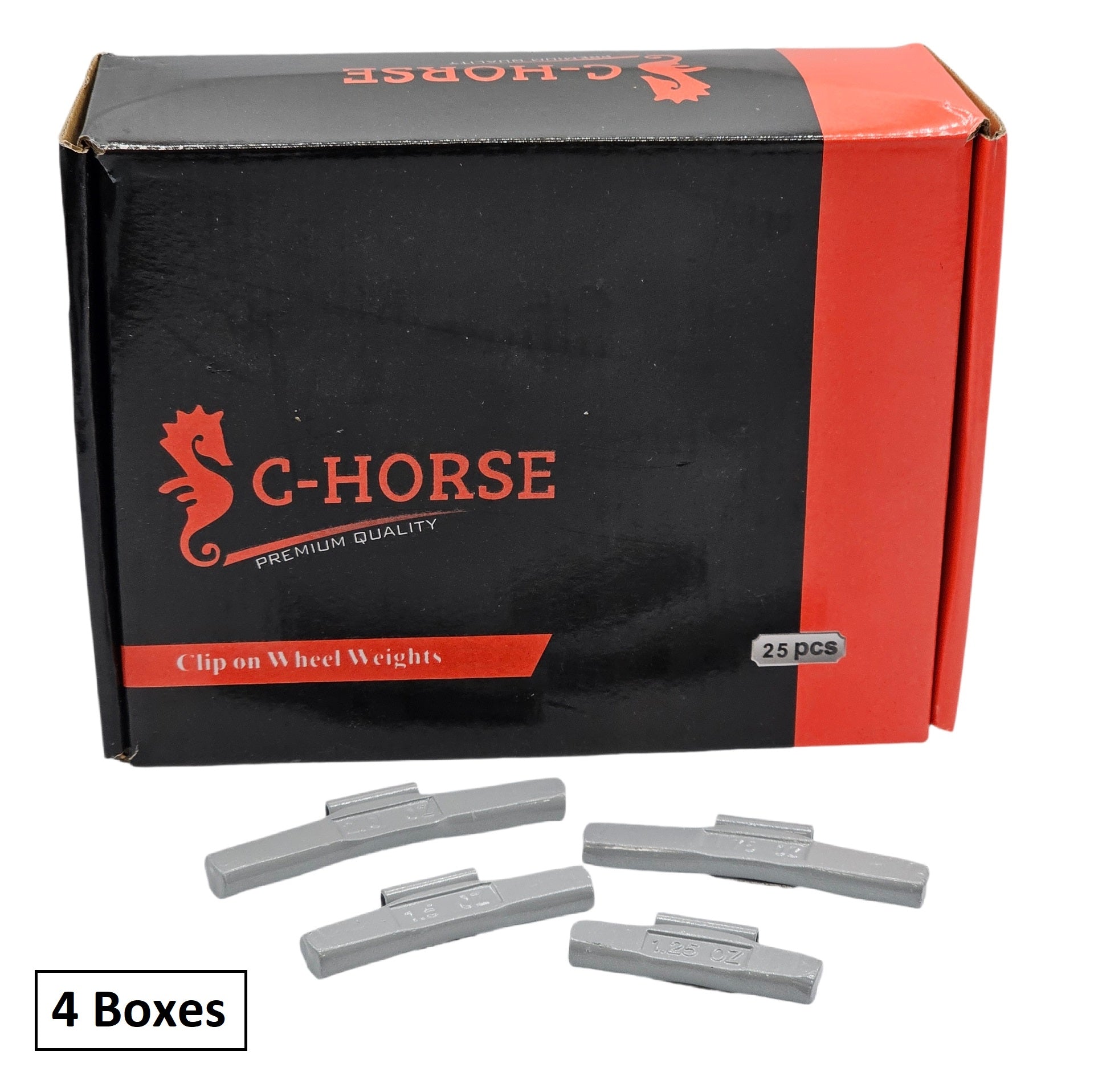 100-Piece Clip-On Wheel Weight Kit P Style - Gray Coated Assortment 1.25-2.00 oz