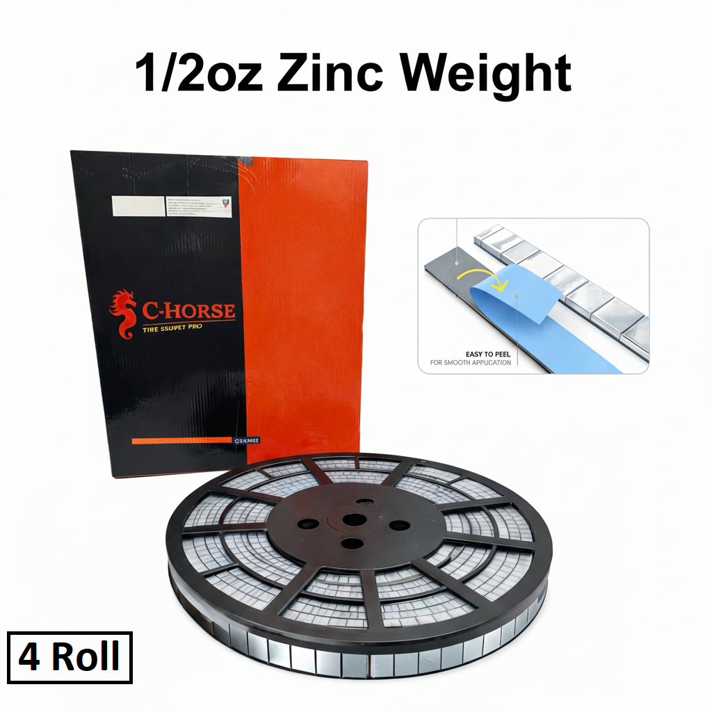 Stick-On Zinc Wheel Weight Roll - 0.50oz Segments 360pc Blue Tape